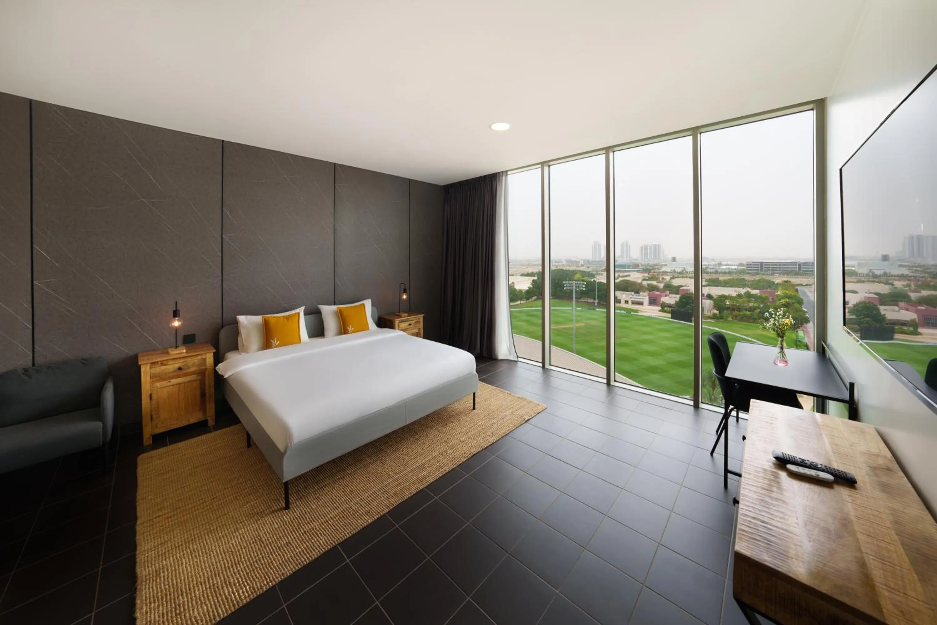 Bed in Emirates Sports Hotel, Dubai Sports City