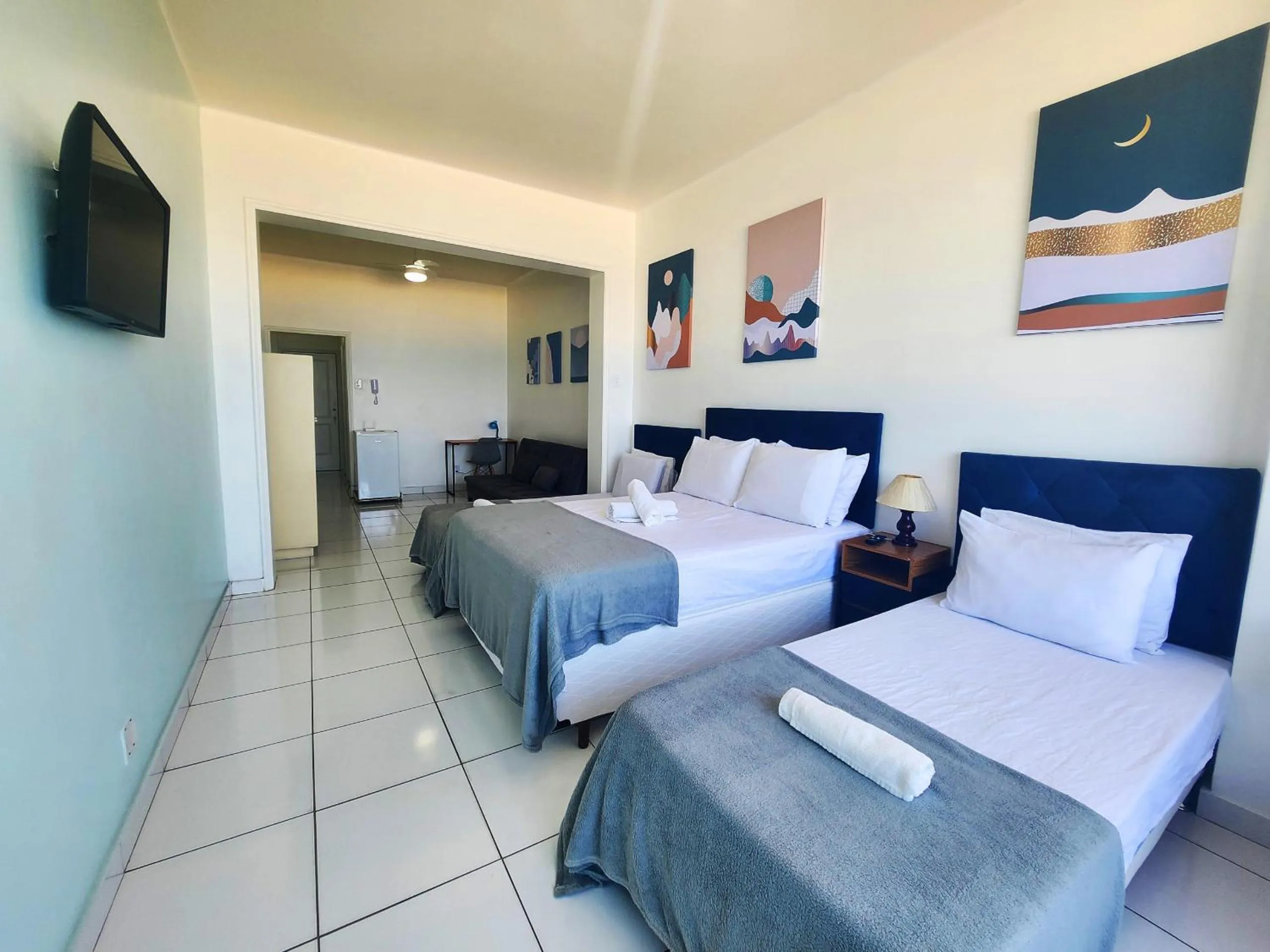 Bed in Studio com Vista da Praia Ar, Wi-fi TC501