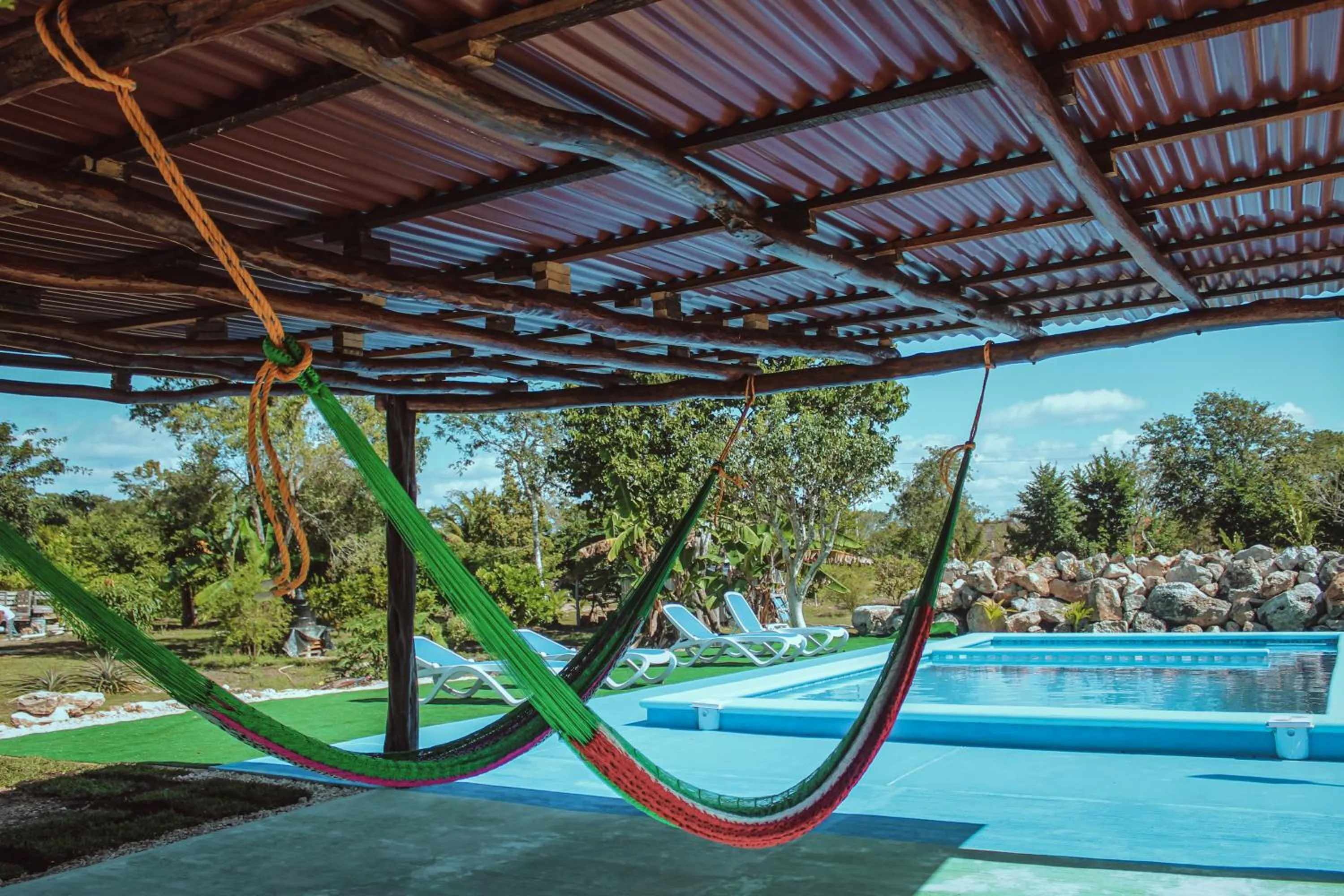Swimming pool in Ecohotel Shalom