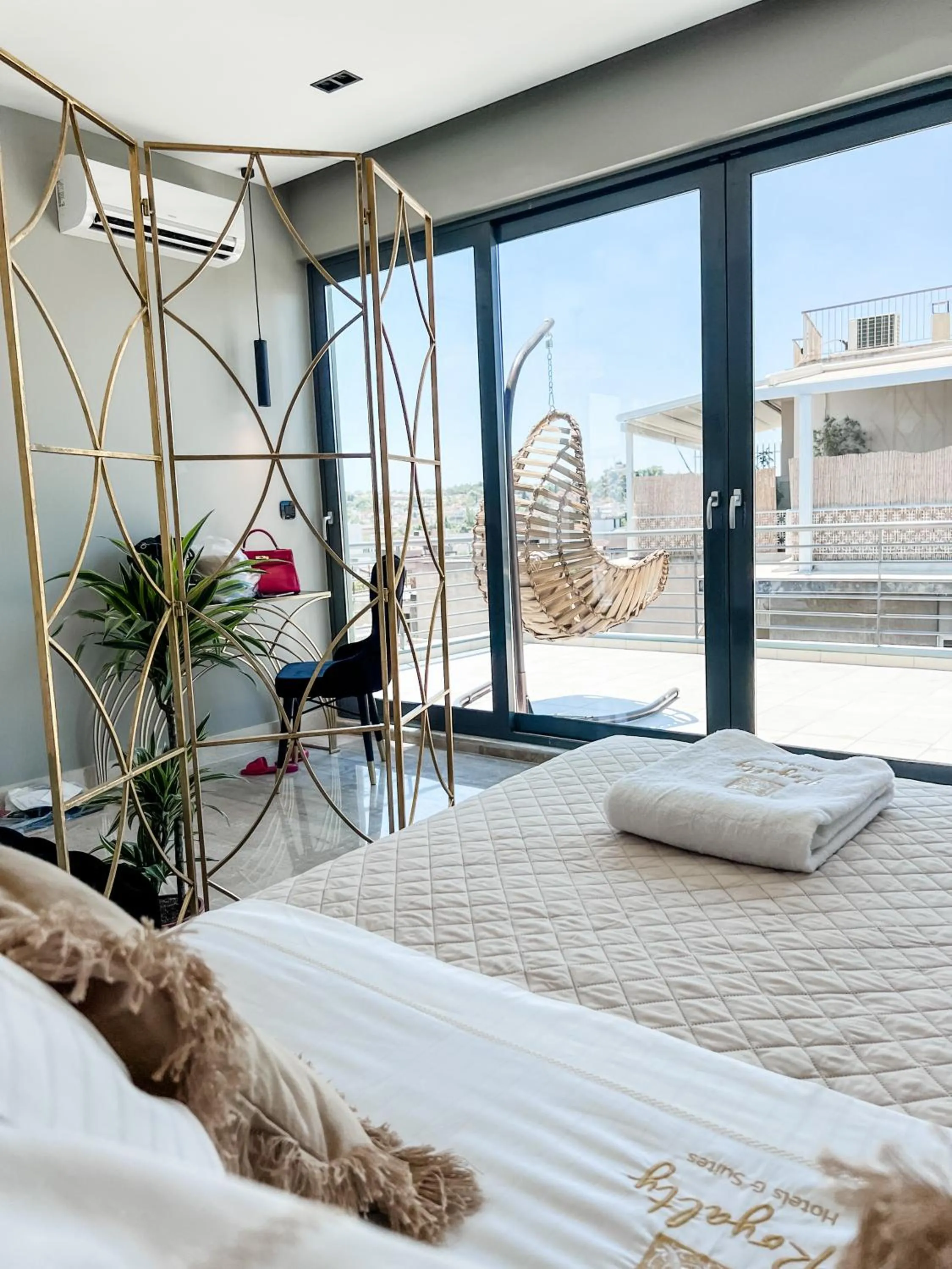 View (from property/room), Bed in Royalty Suites Psyrri