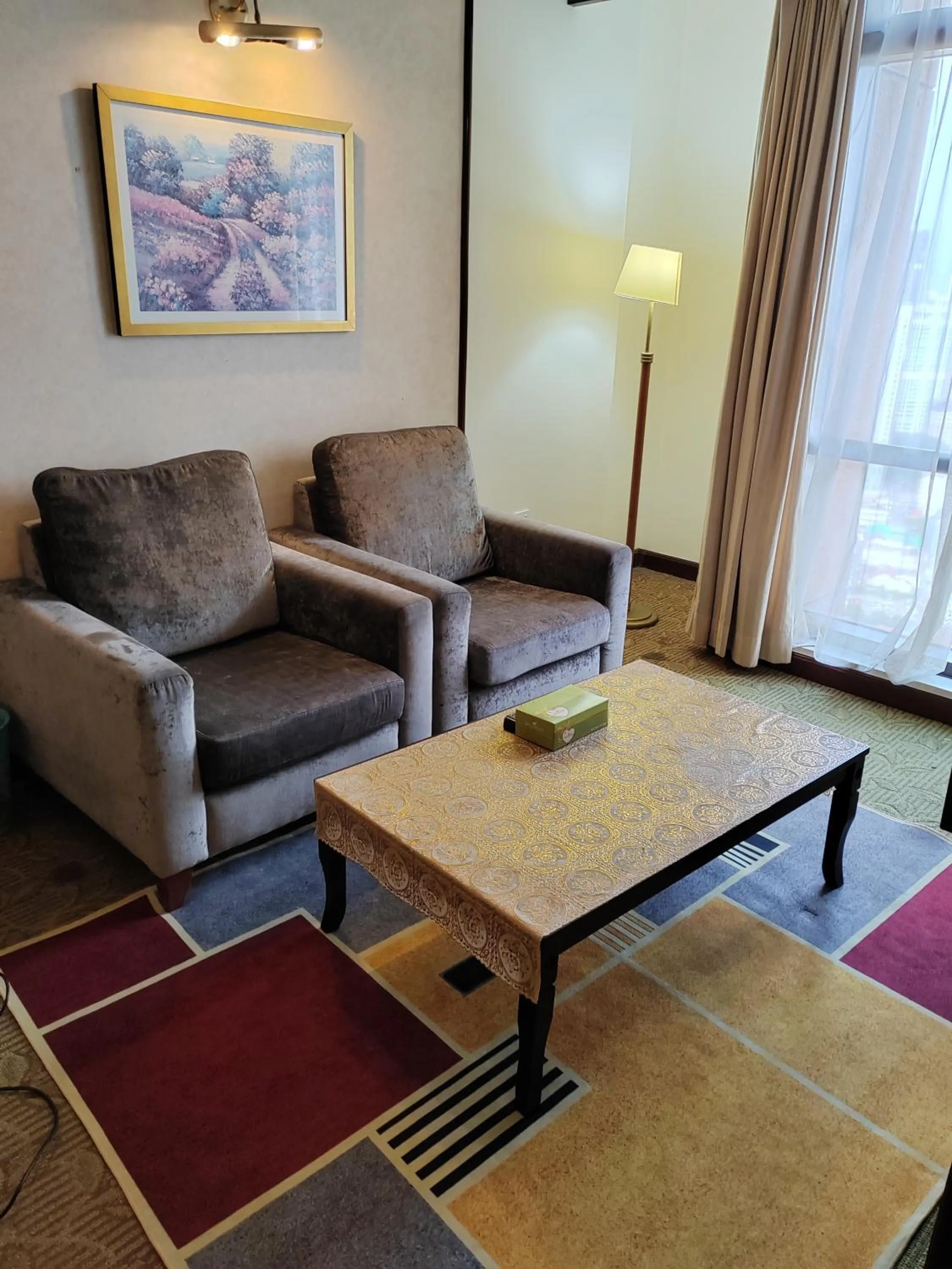 Living room in Kl landmark apartment at berjay Times square