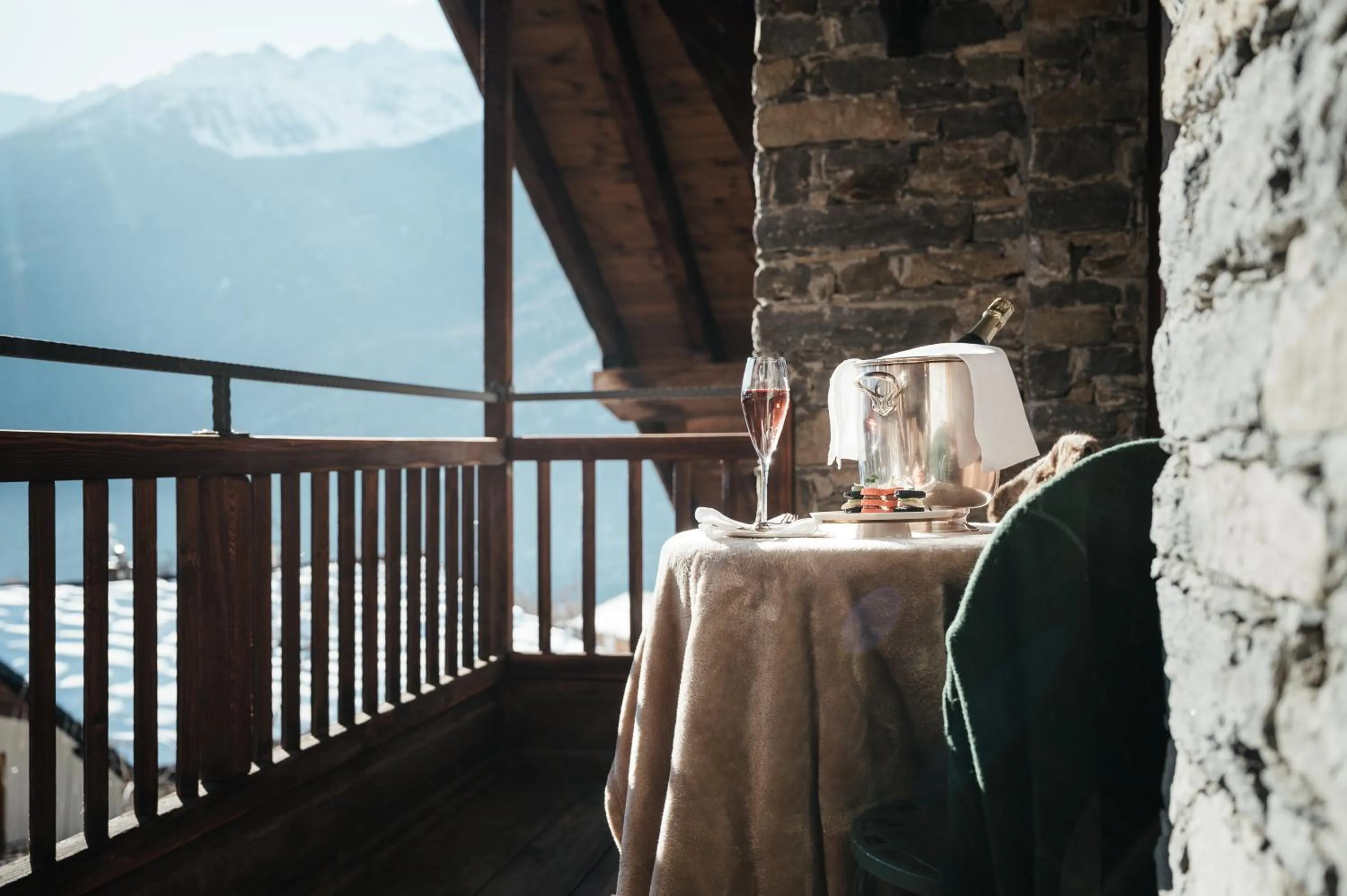 Balcony/Terrace in Relais Mont Blanc Hotel & Spa