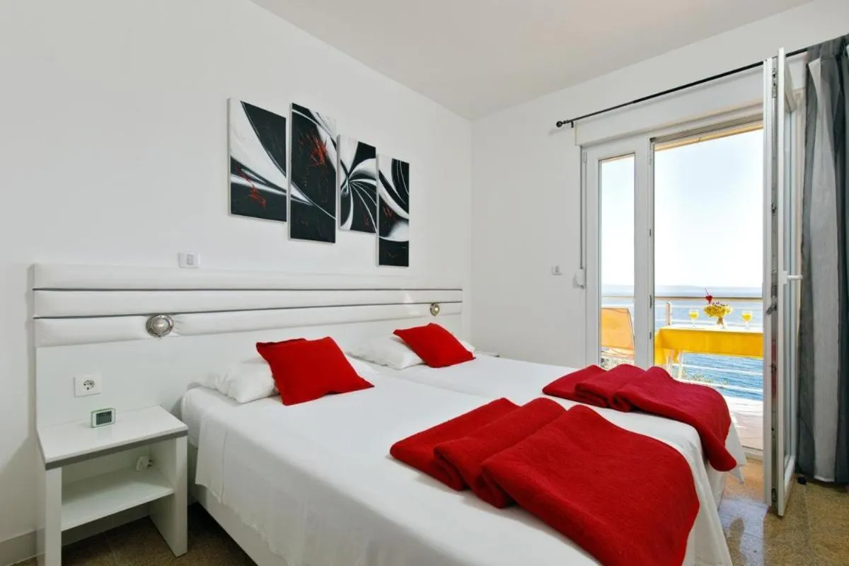 Bedroom, Bed in Nice apartment with a sea view