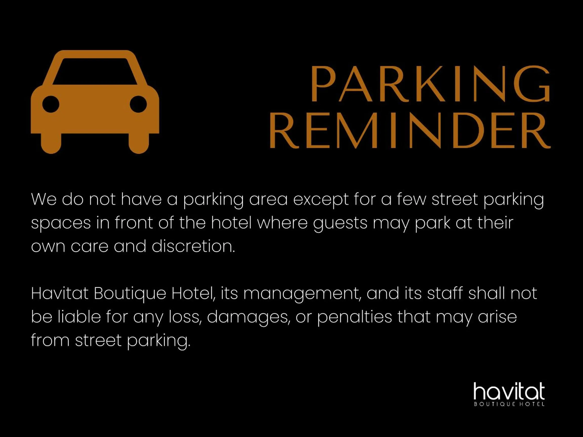 Text overlay in Havitat Boutique Hotel