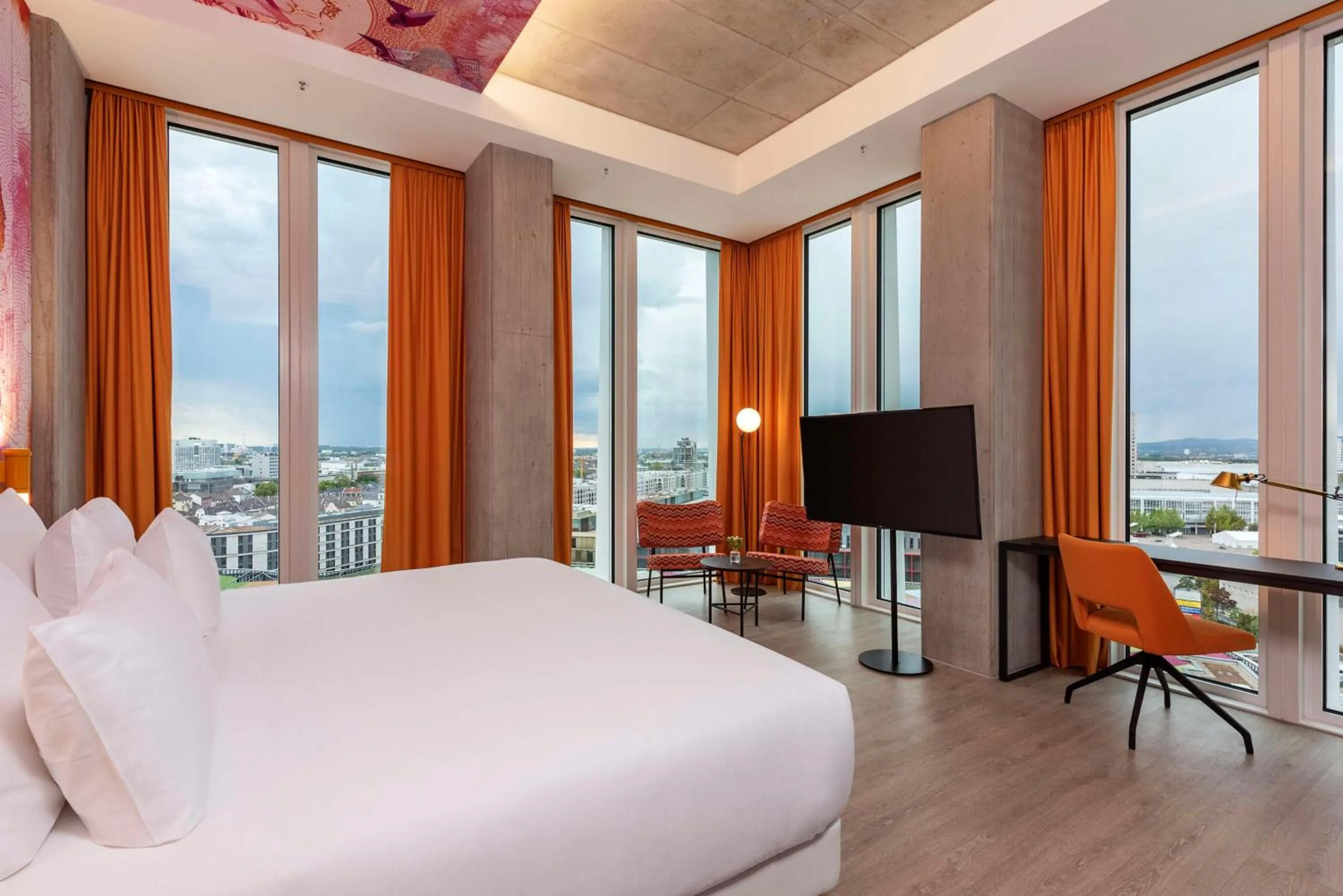 Bedroom, Bed in nhow Frankfurt