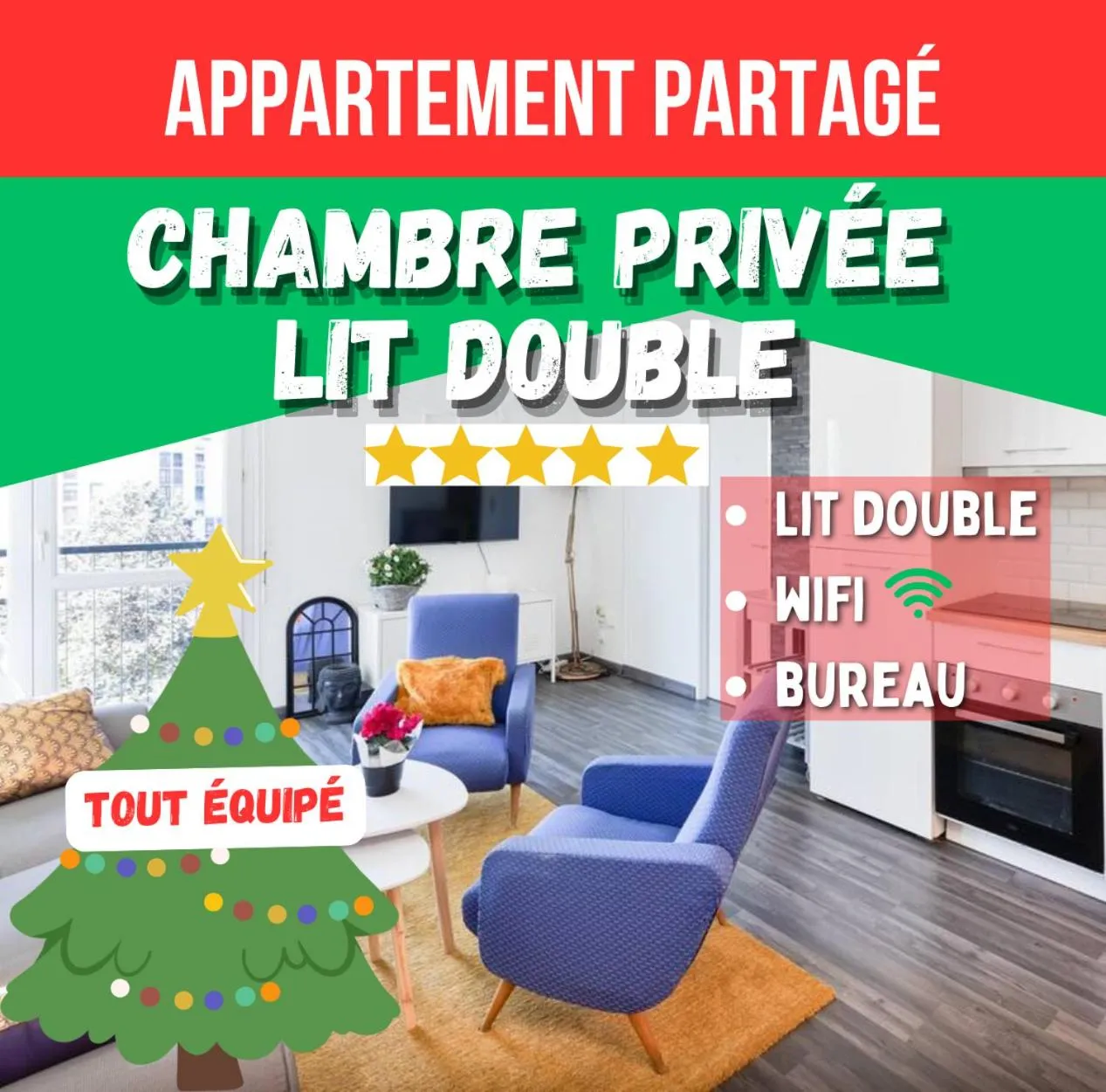 Chambre Privée - TOUT CONFORT - WIFI