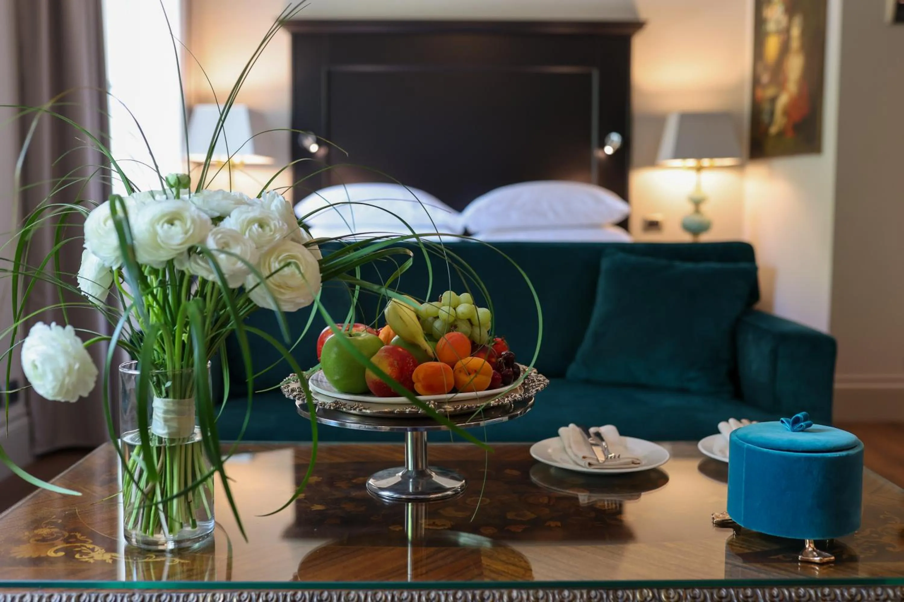 Decorative detail, Bed in Hotel Vannucci