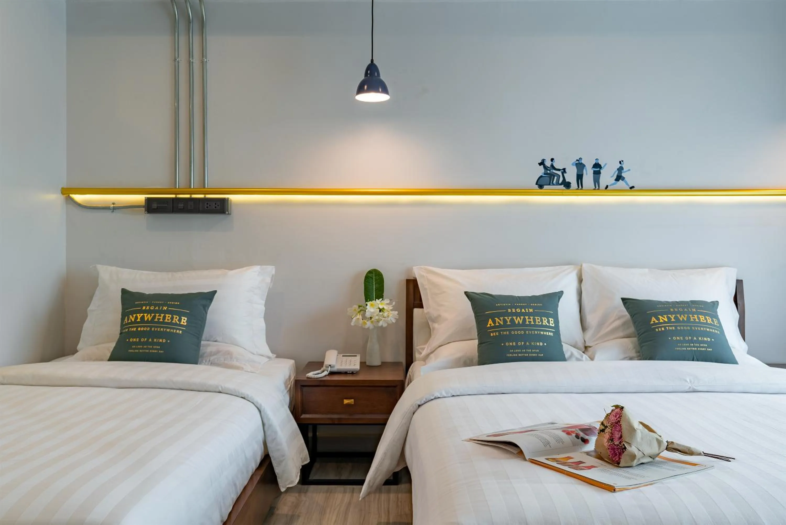 Decorative detail, Bed in MOMO Hotel Chiang Mai