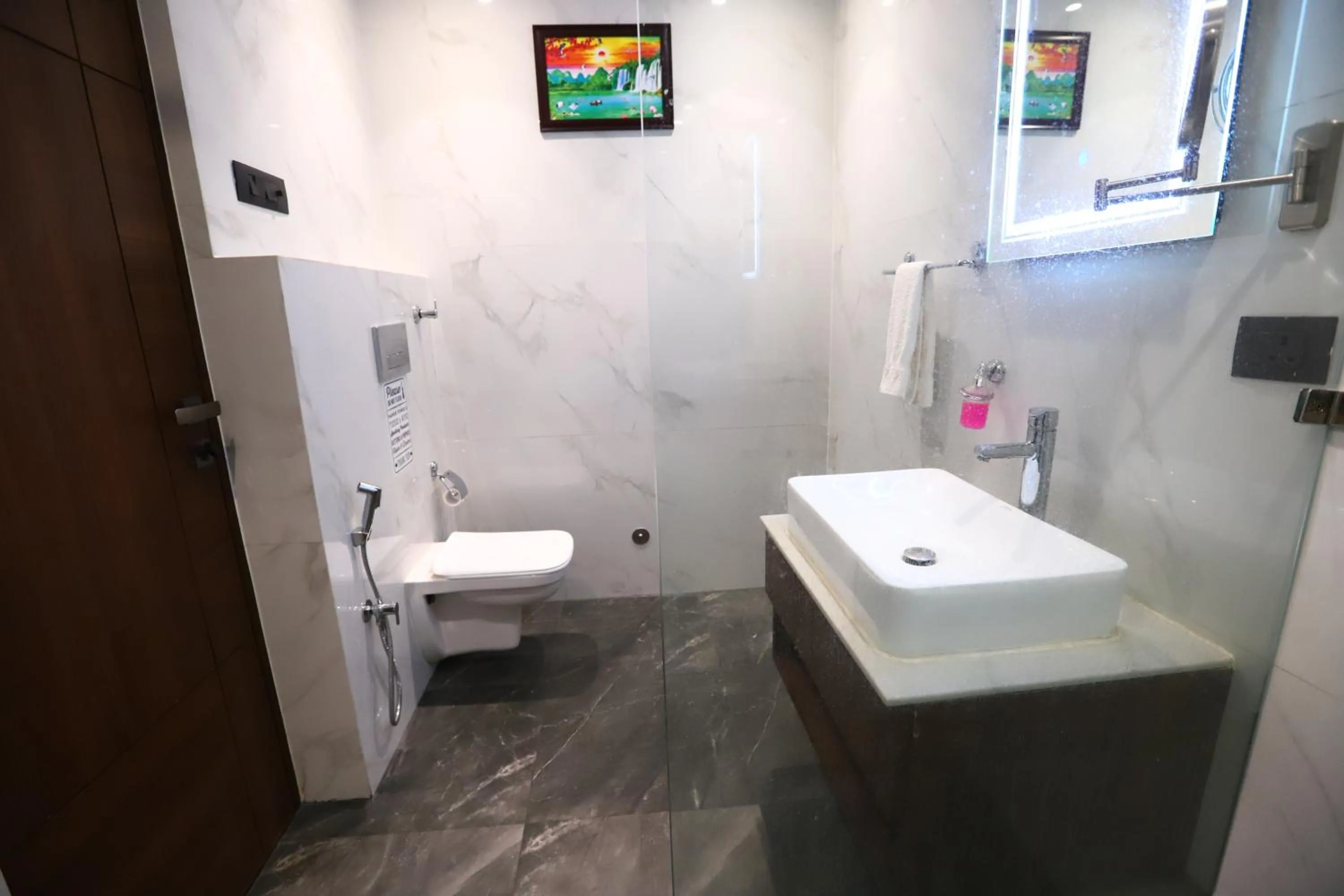 Bathroom in Sanca International Hotel in Patel Nagar Delhi