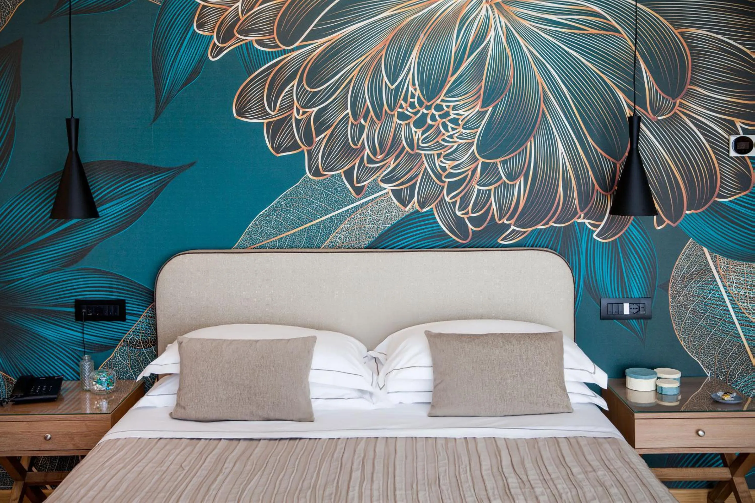 Bed in Hotel Torino Wellness & Spa