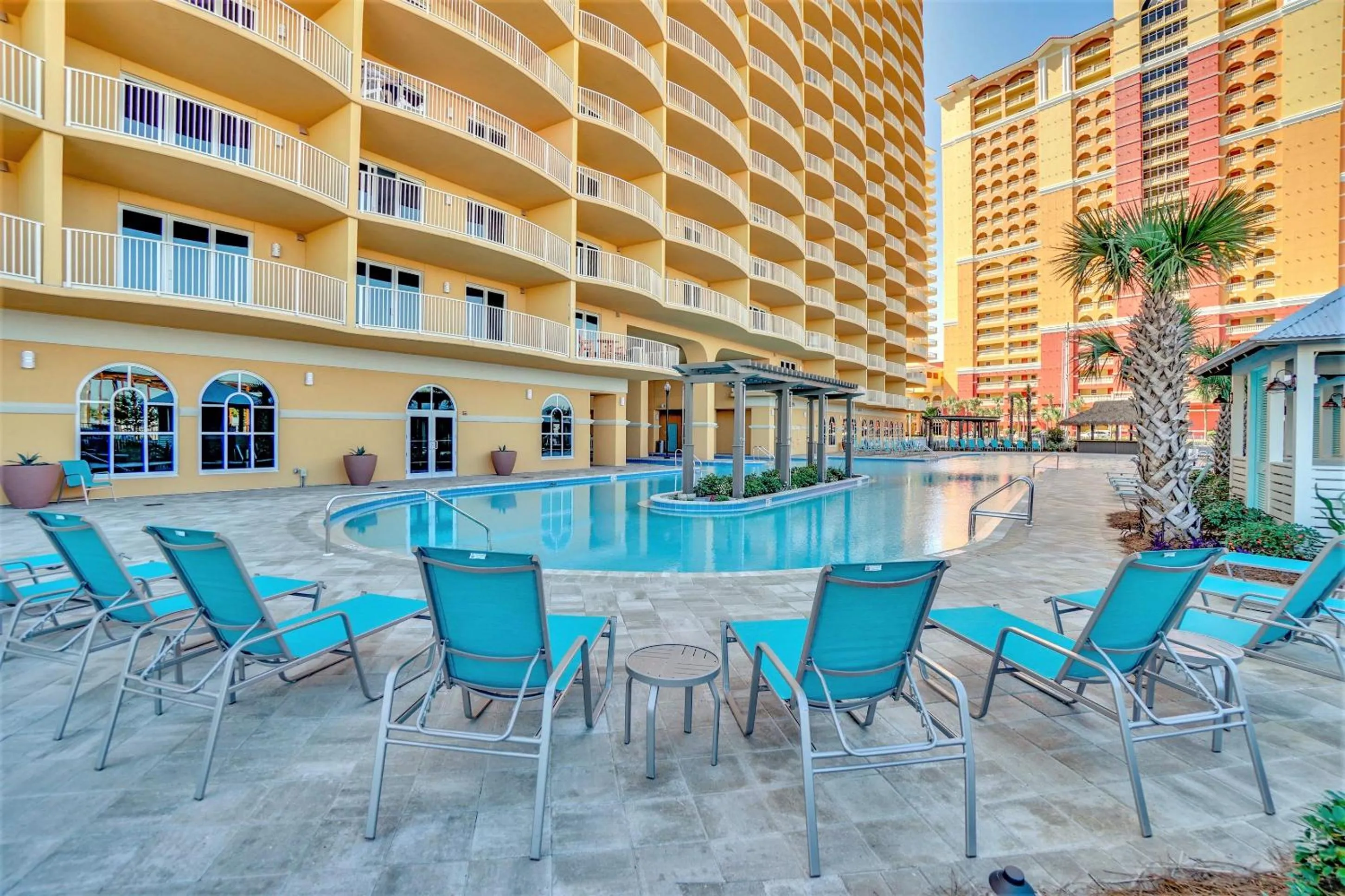Patio in Calypso Resort Tower 3 by Panhandle Getaways