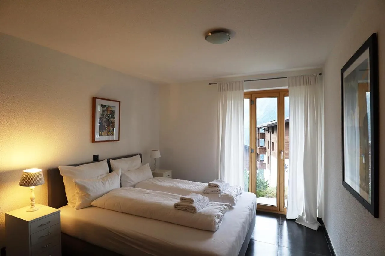 Bed in Lauchernalp Resort Residences