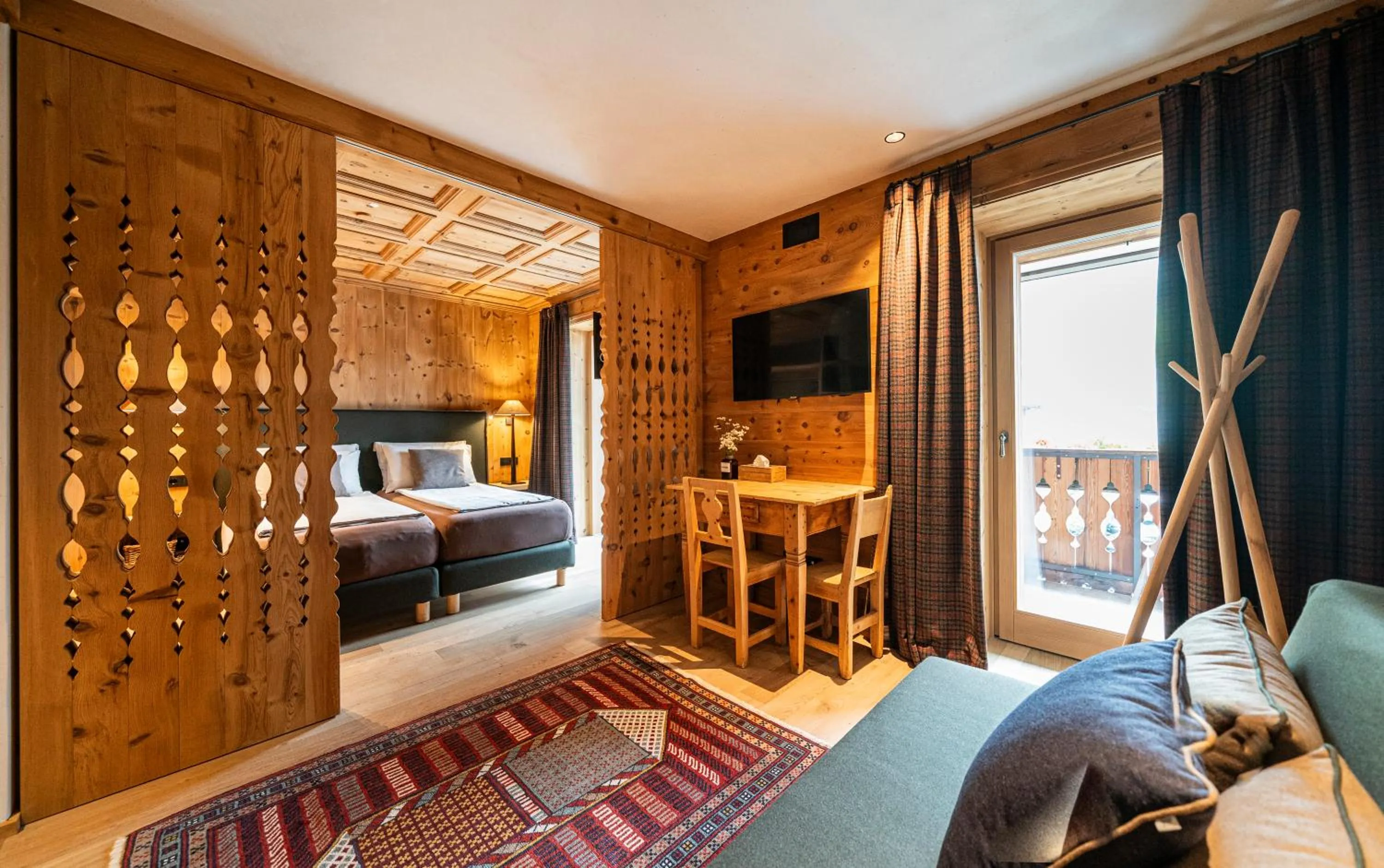 Living room, Bed in La Genzianella Bormio