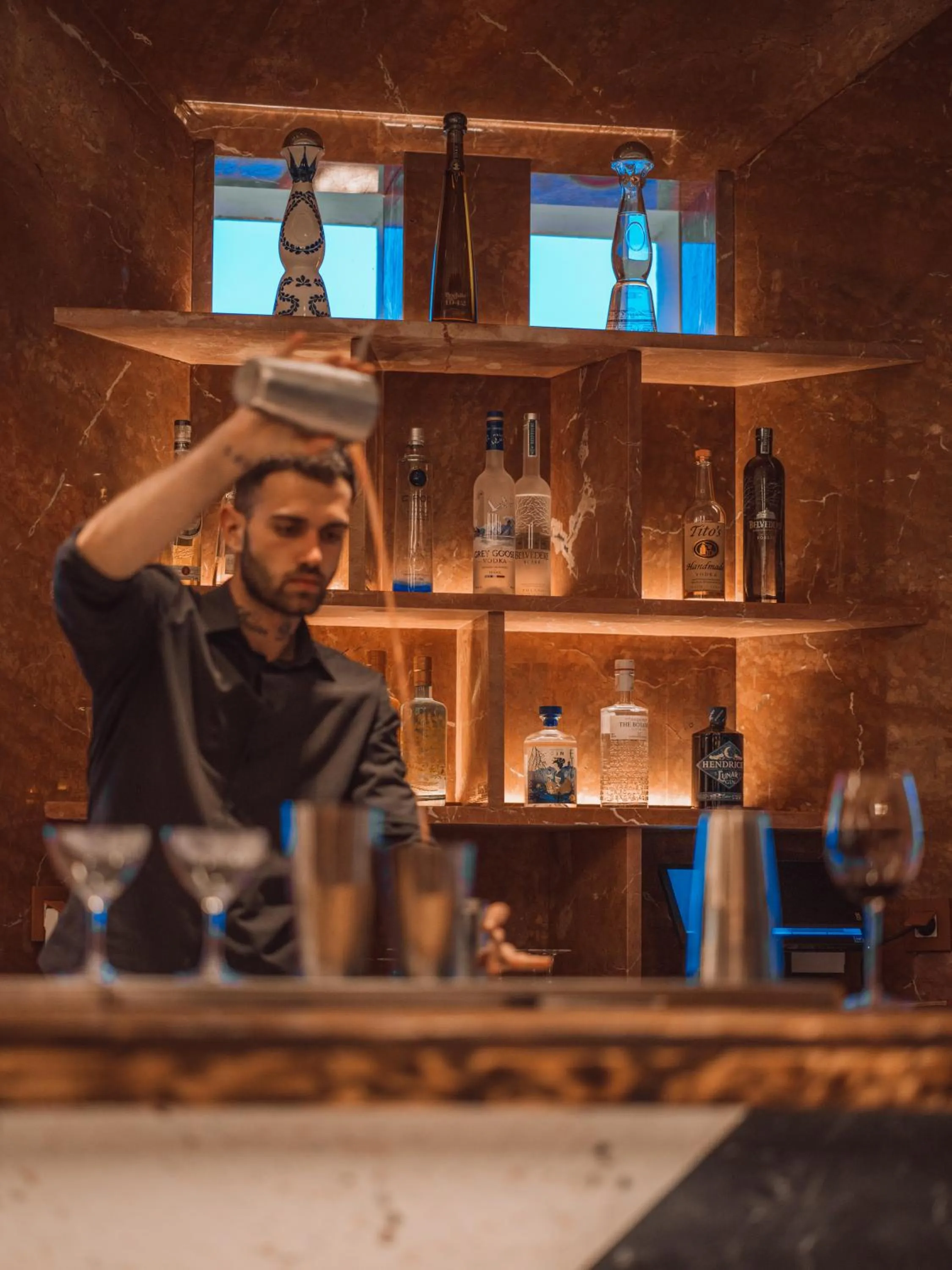 Lounge or bar in Noūs Santorini