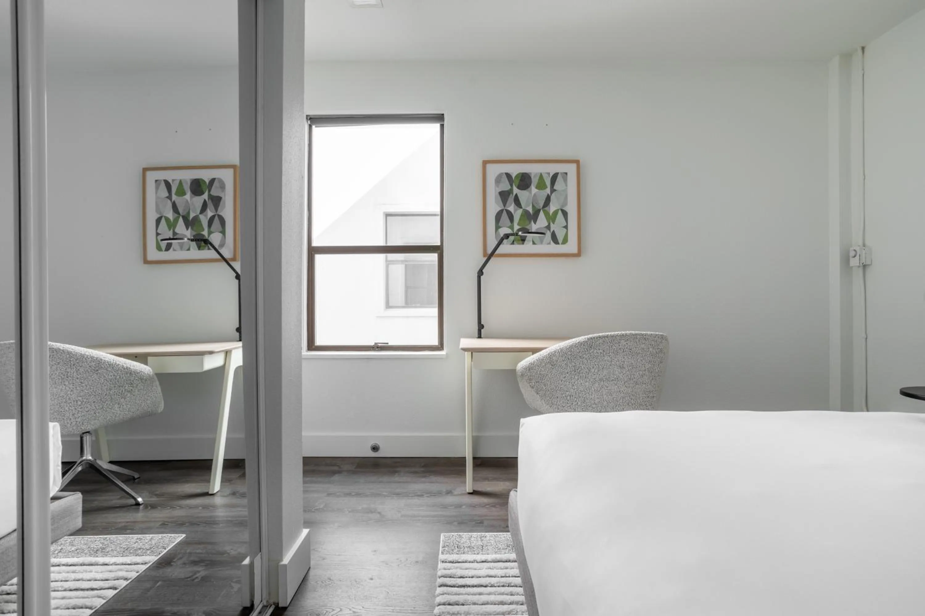 Bedroom, Bed in Reside Seattle Downtown, a Wyndham Residence