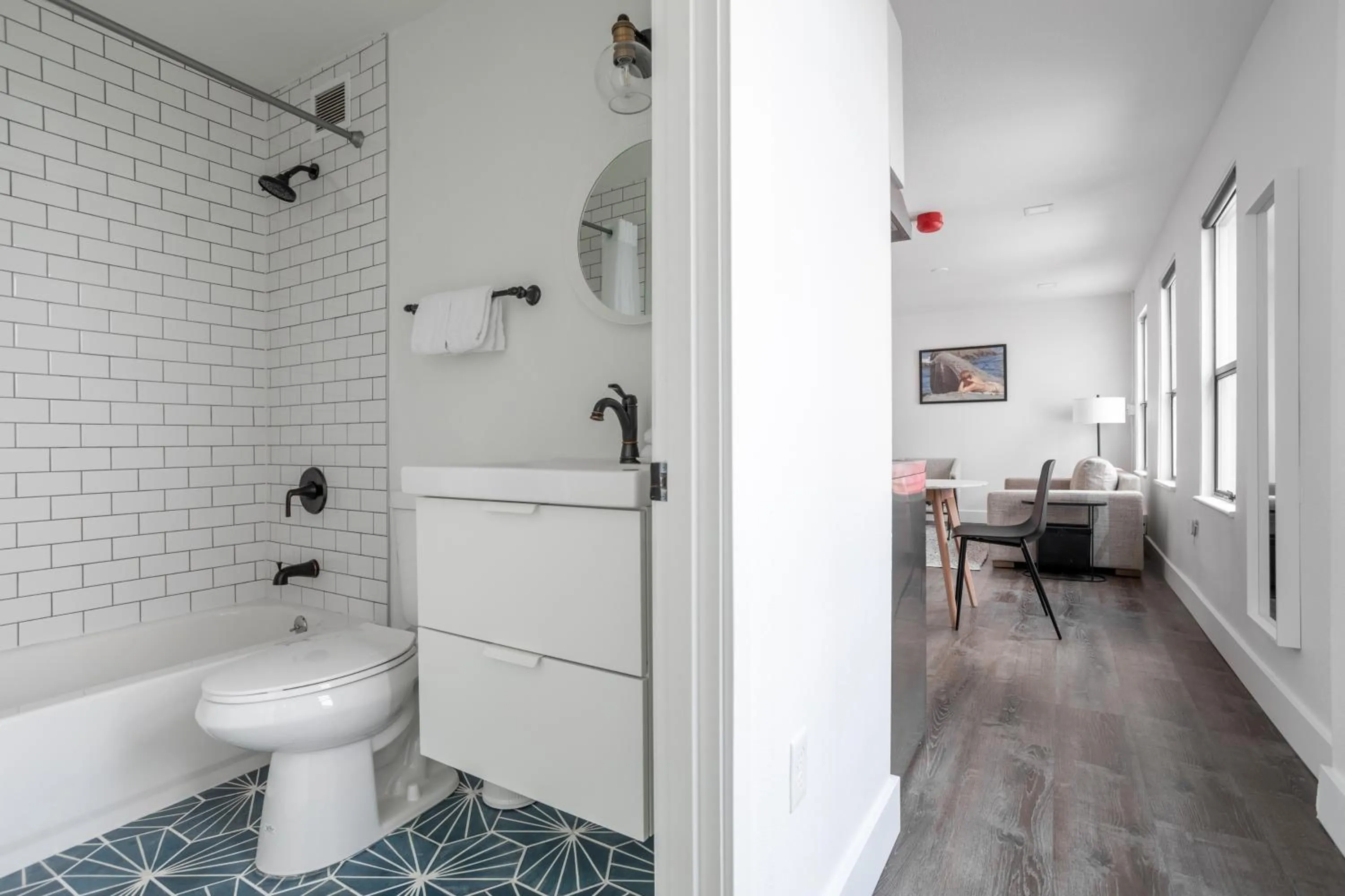 Bathroom in Reside Seattle Downtown, a Wyndham Residence