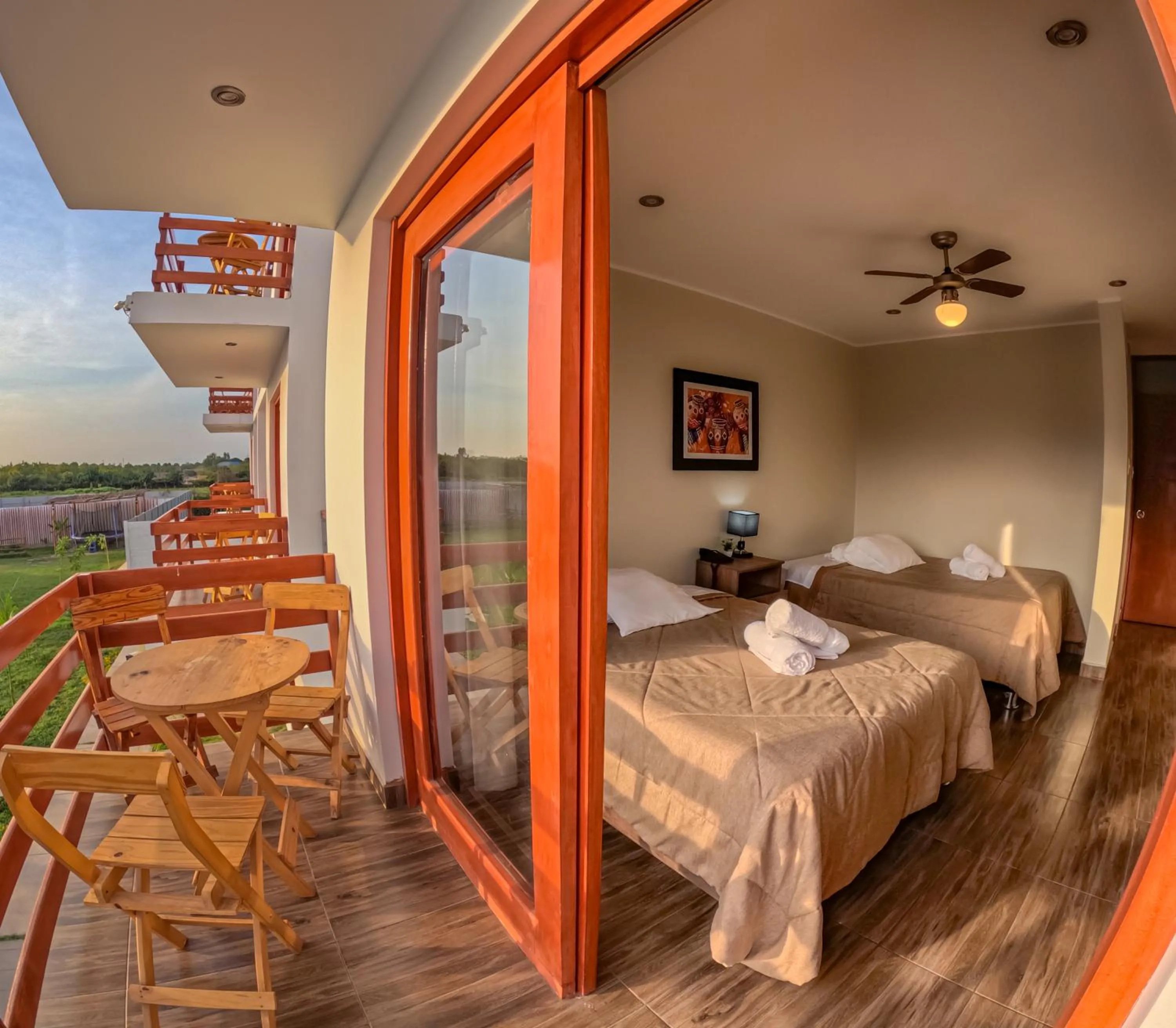Patio, Bed in Hotel La Colina
