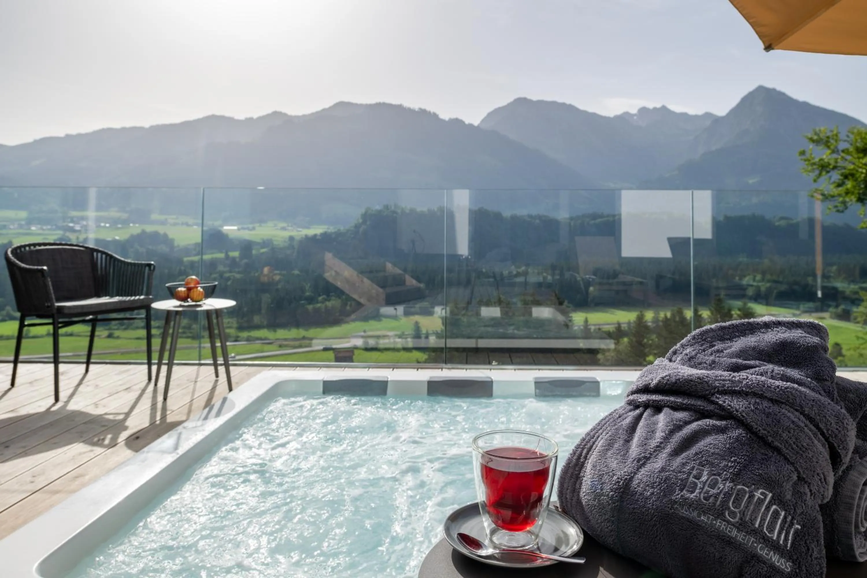 Pool view in Hotel Bergflair