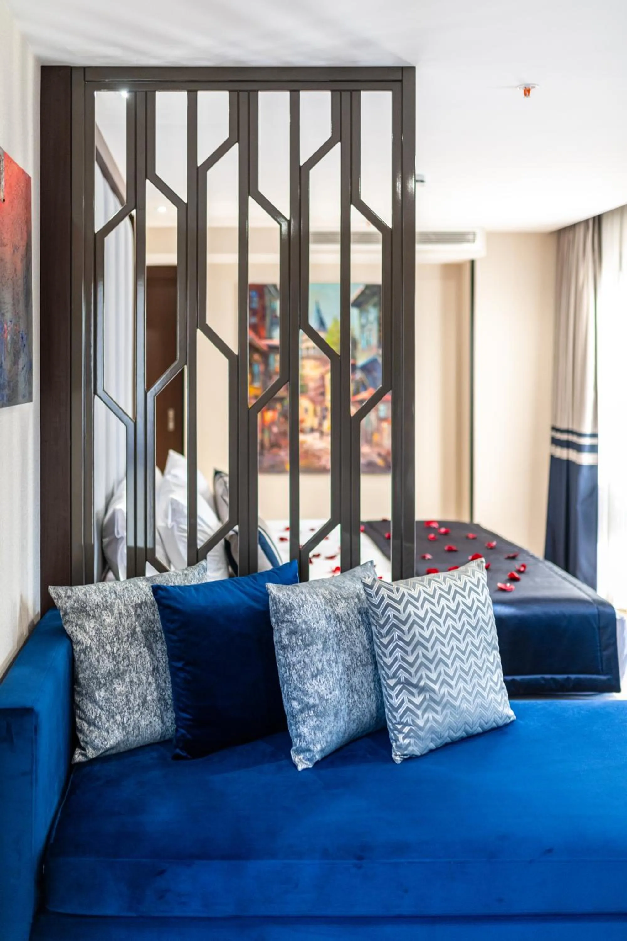 Seating area in Aprilis Deluxe Hotel