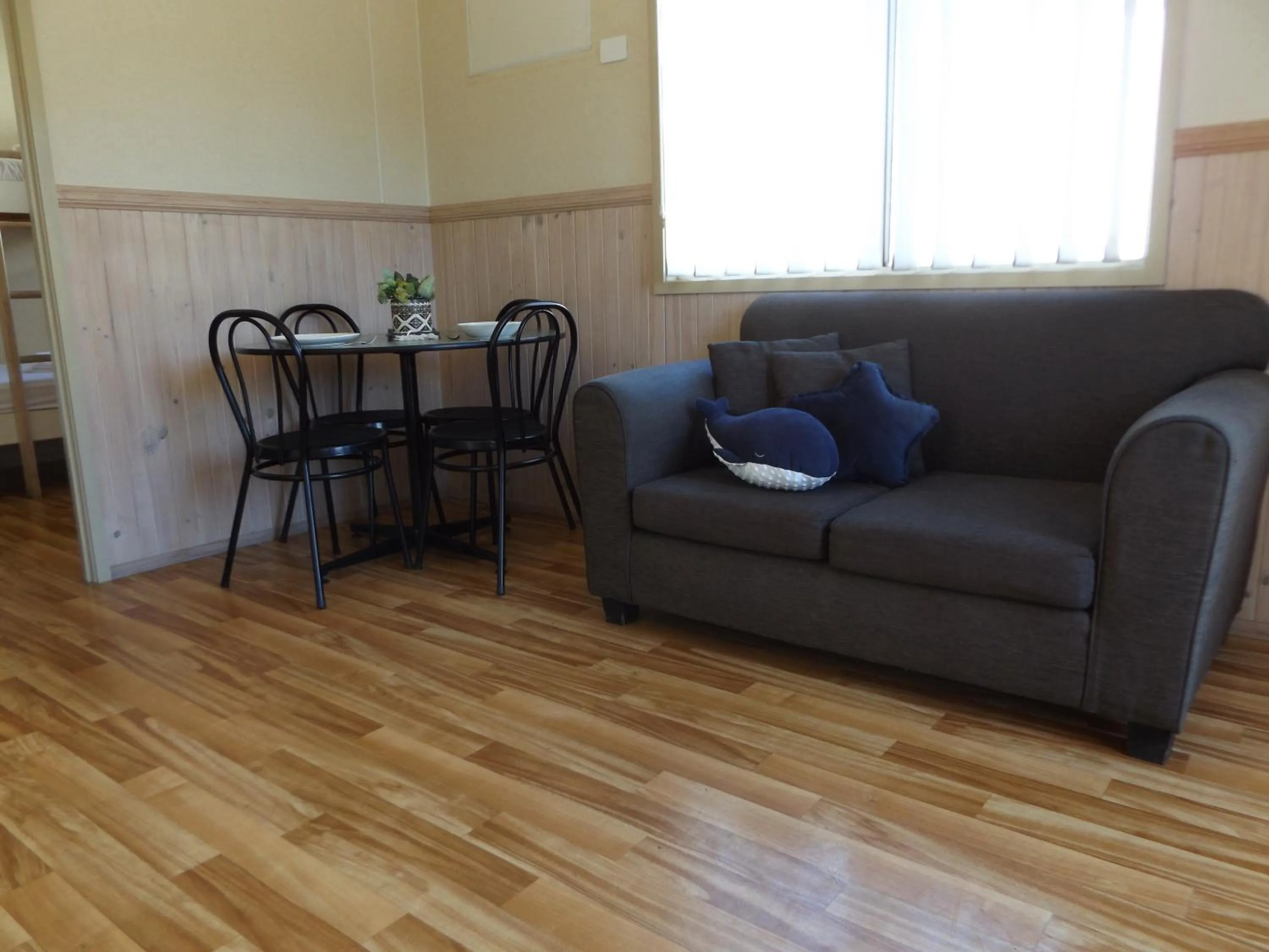 Seating area in Birubi Beach Holiday Park