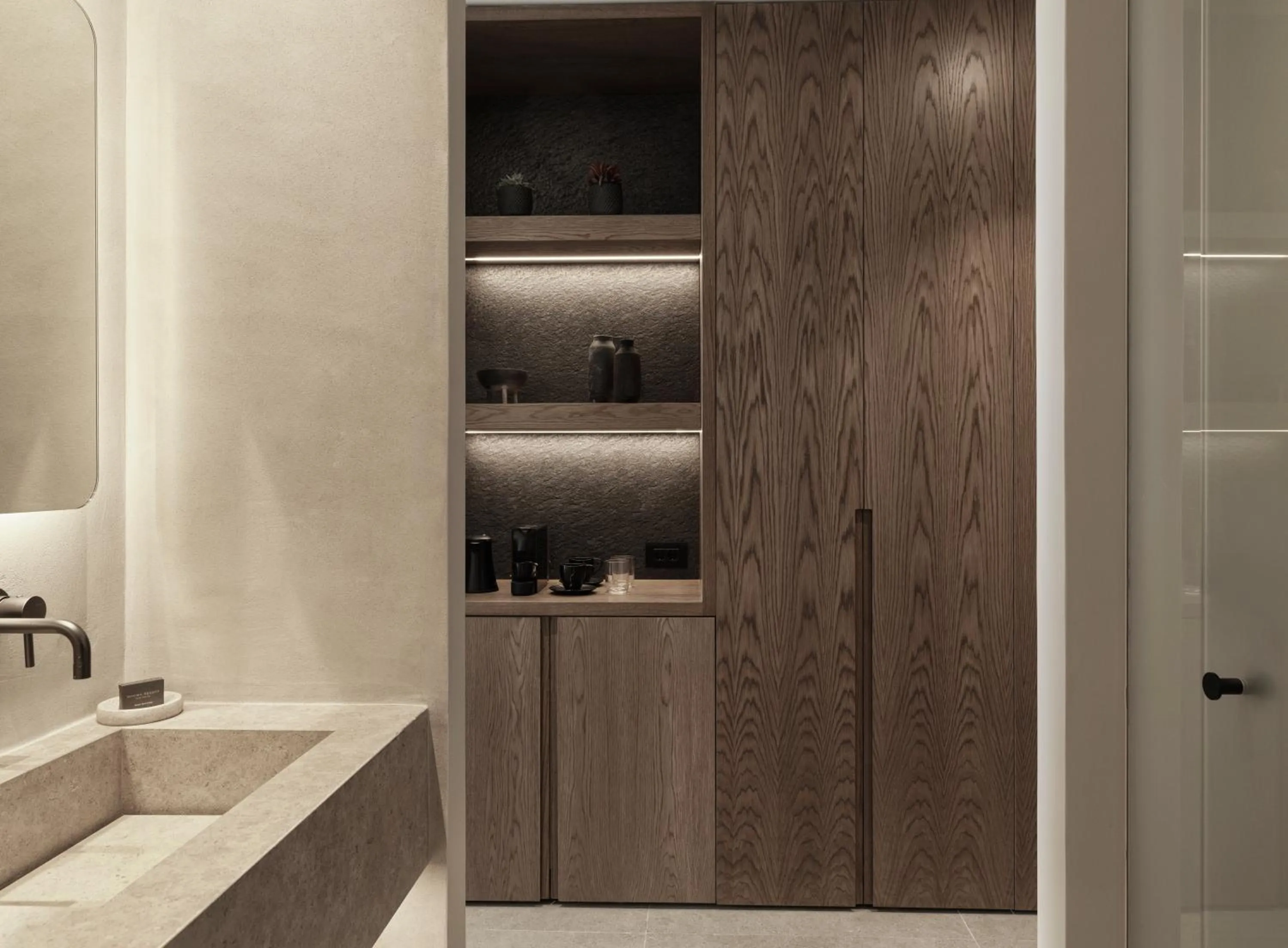 Bathroom in Magma Resort Santorini, In The Unbound Collection By Hyatt