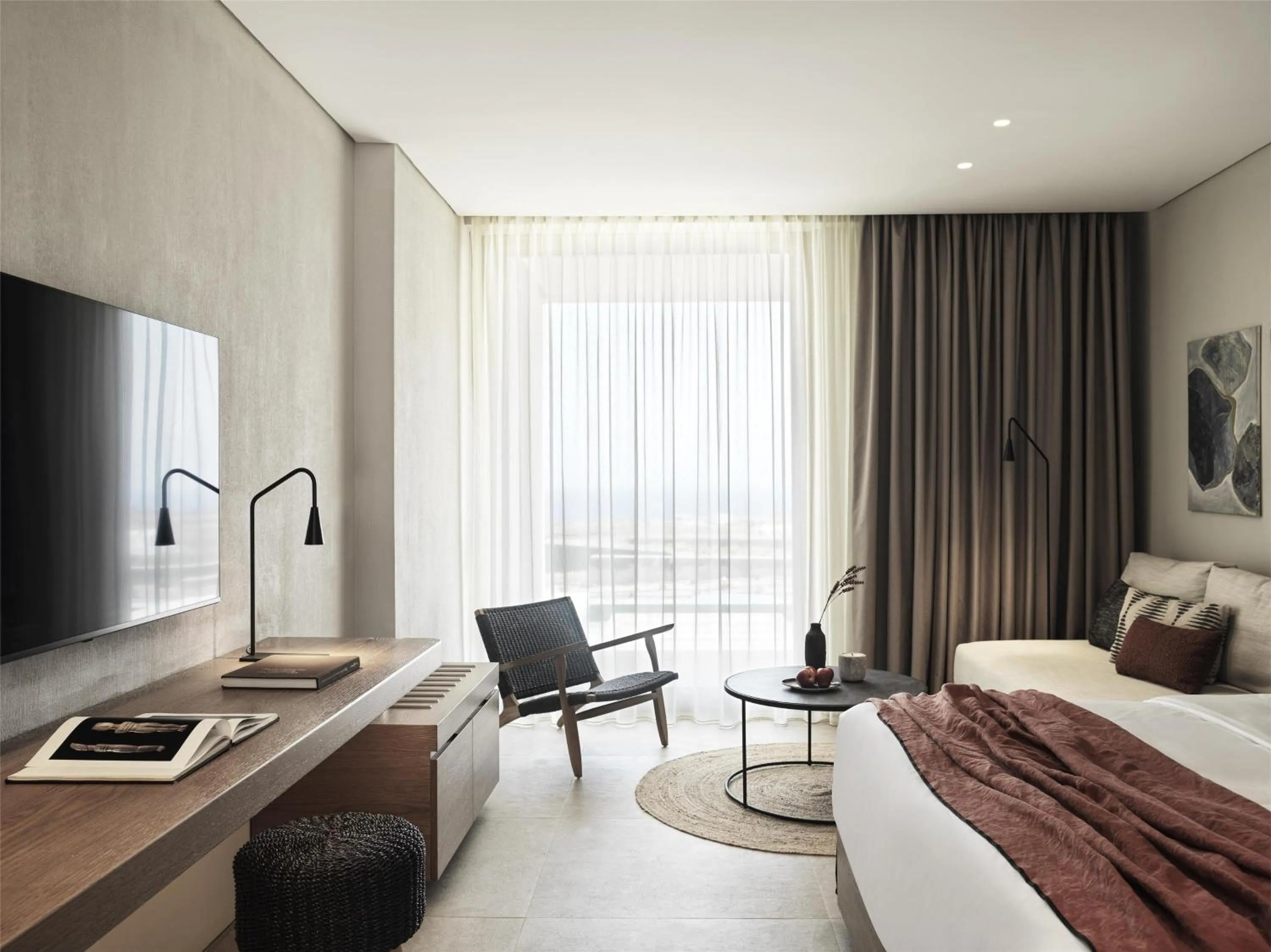 Photo of the whole room, Bed in Magma Resort Santorini, In The Unbound Collection By Hyatt