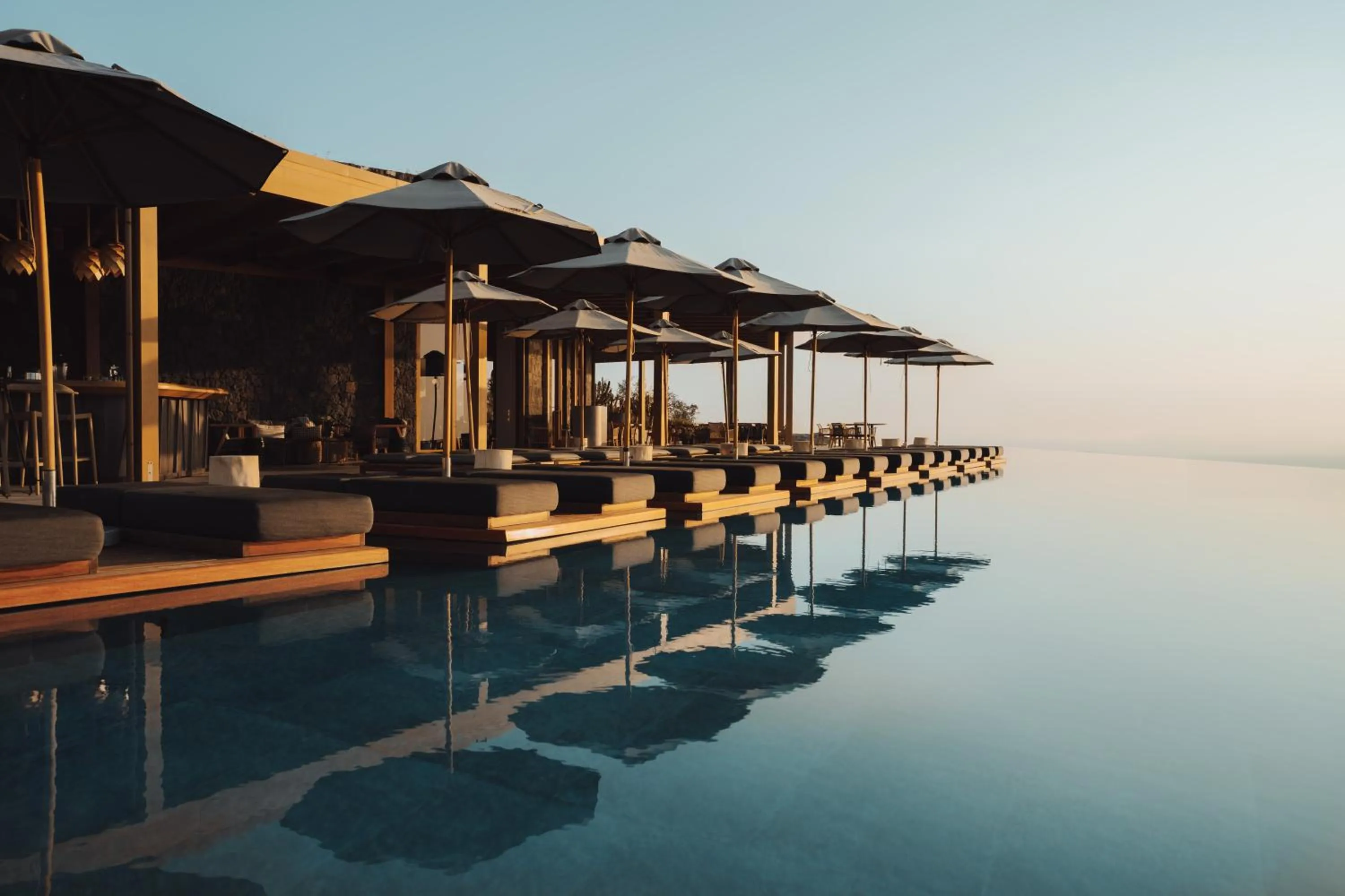 Swimming pool in Magma Resort Santorini, In The Unbound Collection By Hyatt