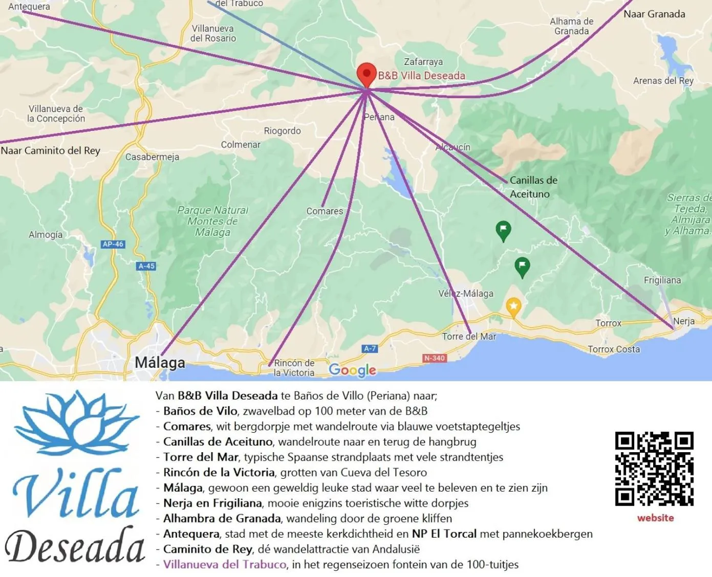 Natural landscape in B&B Villa Deseada