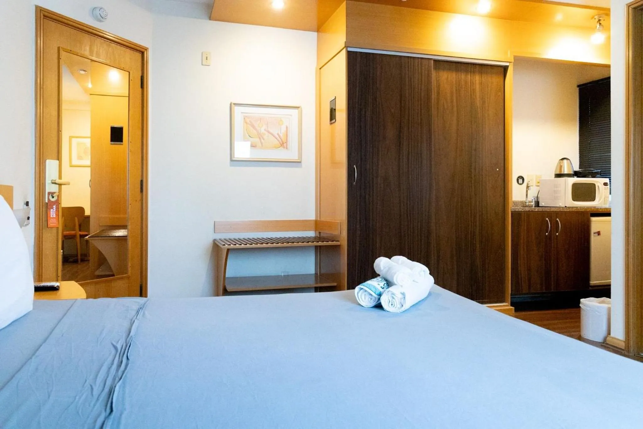 Bed in Elegant Flat Jardins - Garagem, Ar Cod,