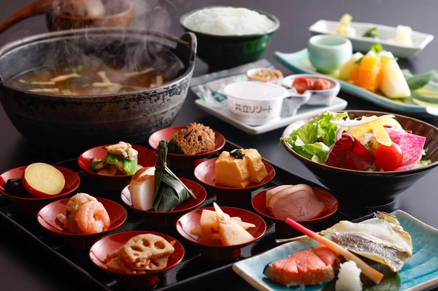 Breakfast in Kadensho, Arashiyama Onsen, Kyoto - Kyoritsu Resort