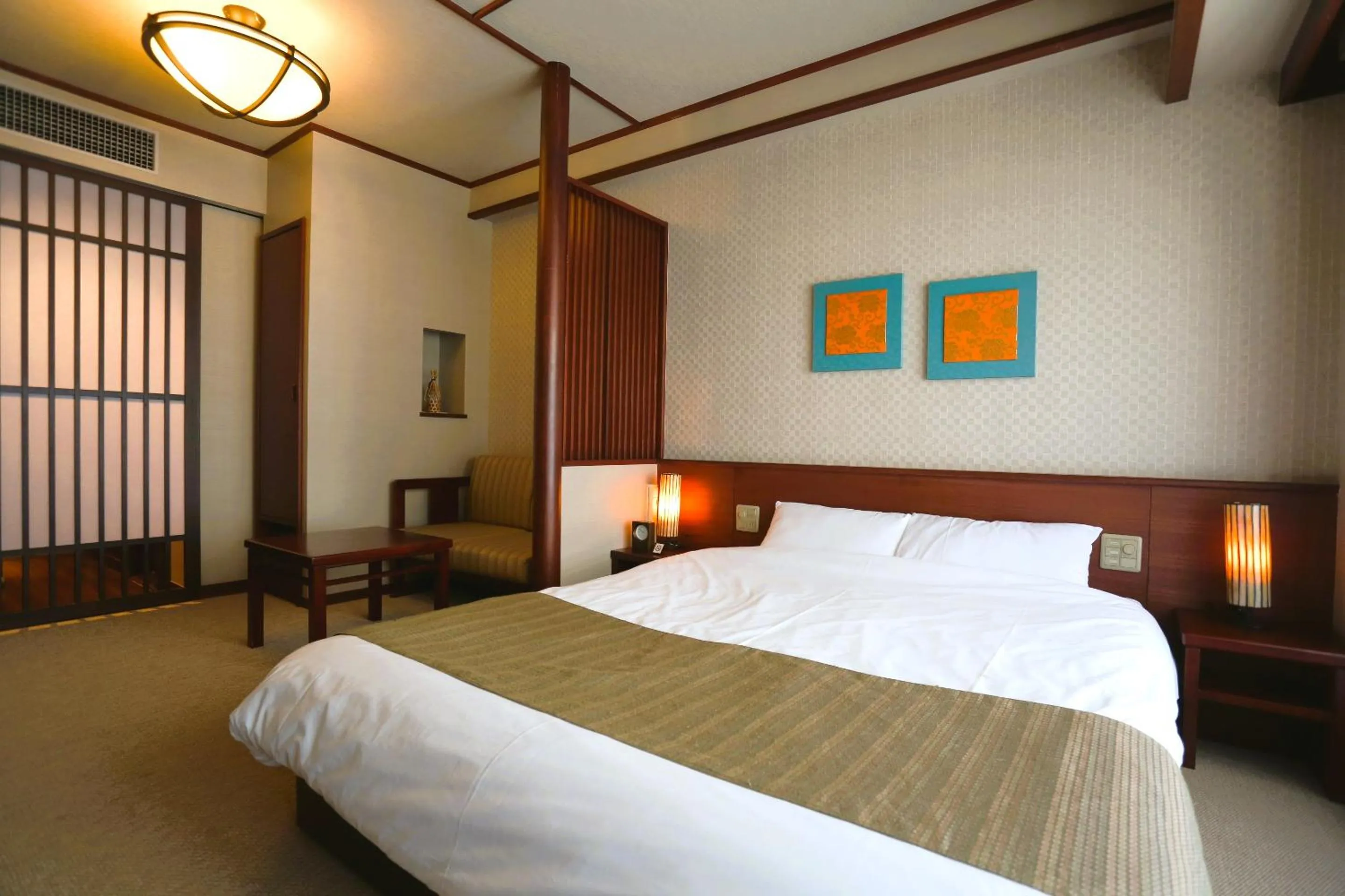 Bed in Kadensho, Arashiyama Onsen, Kyoto - Kyoritsu Resort