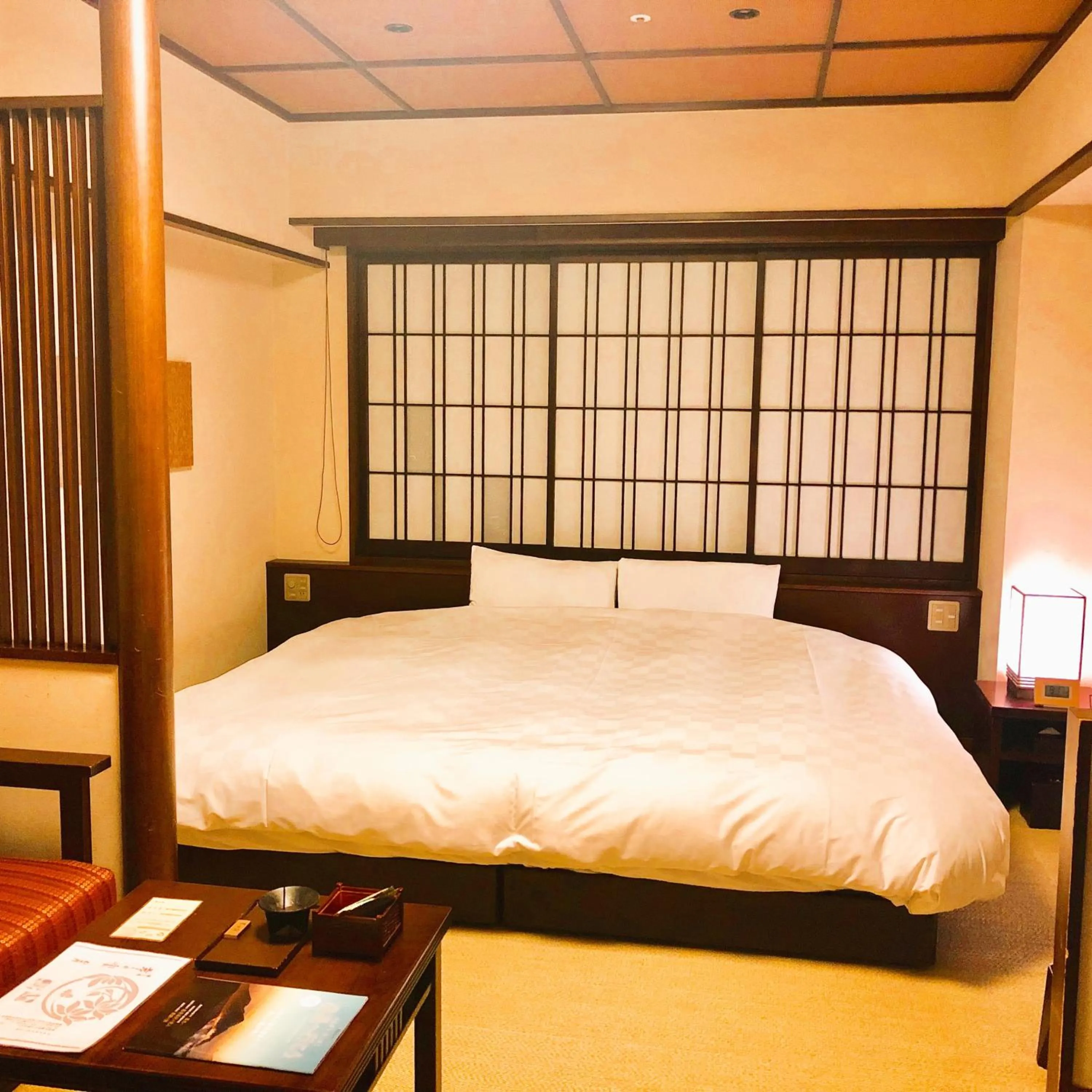 Bed in Kadensho, Arashiyama Onsen, Kyoto - Kyoritsu Resort