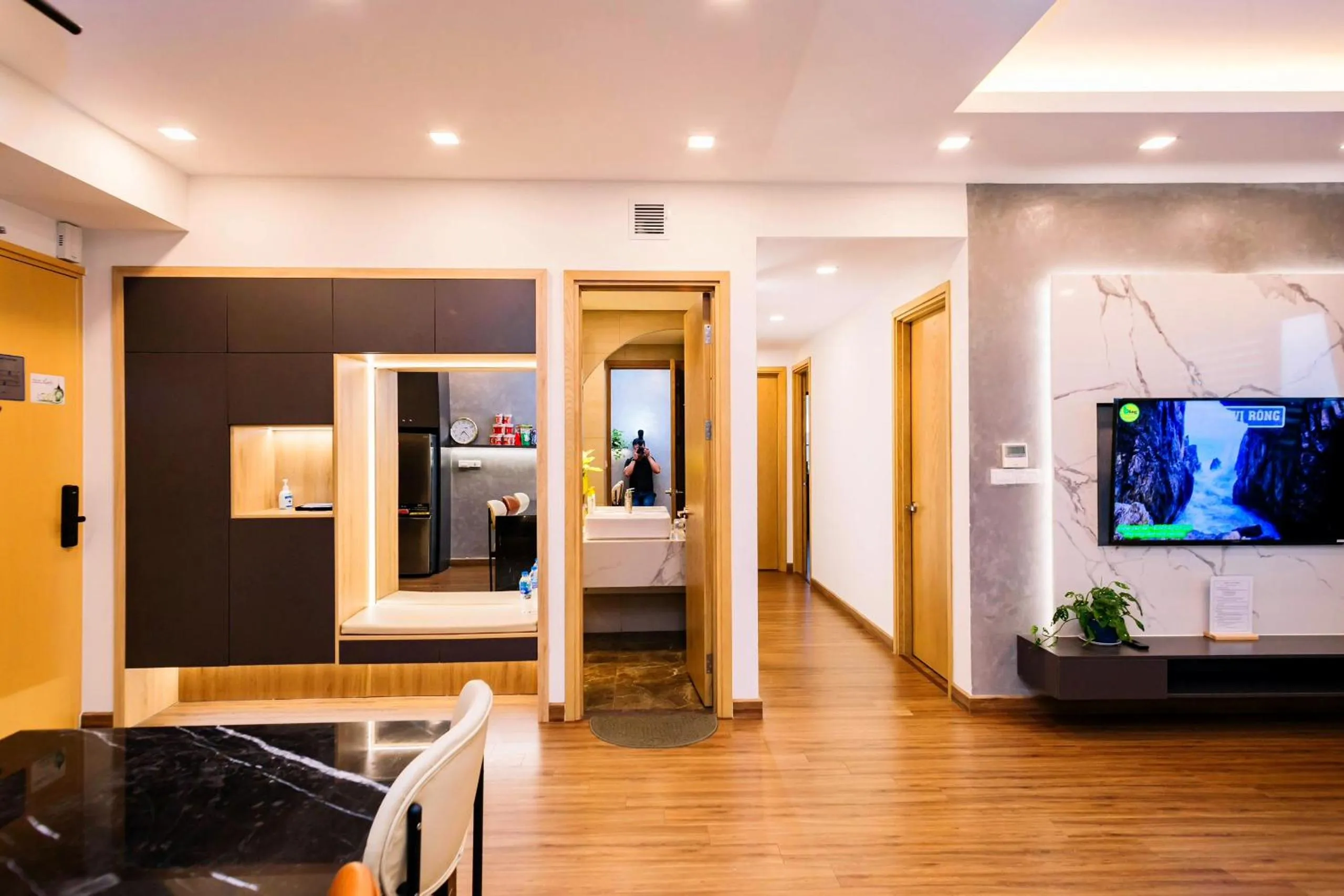 Communal lounge/ TV room, Bed in FLC Sea Tower Quy Nhon -Tran Apartment