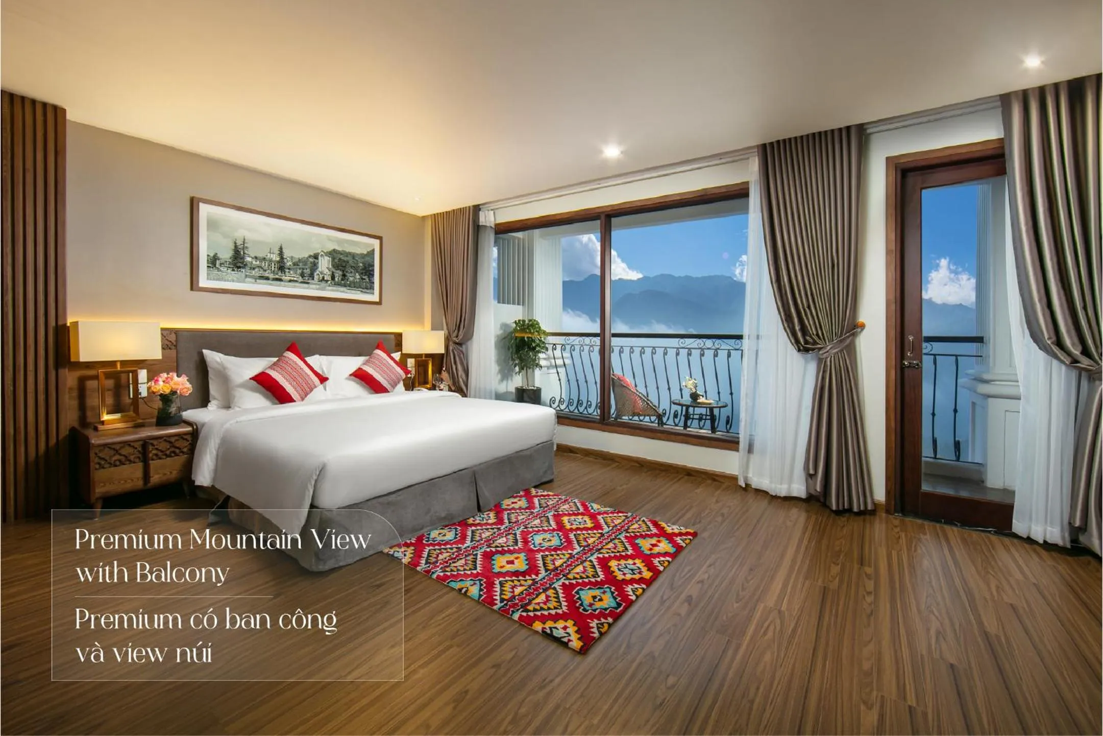 View (from property/room), Bed in DeLaSol Sapa - Central Boutique Hotel