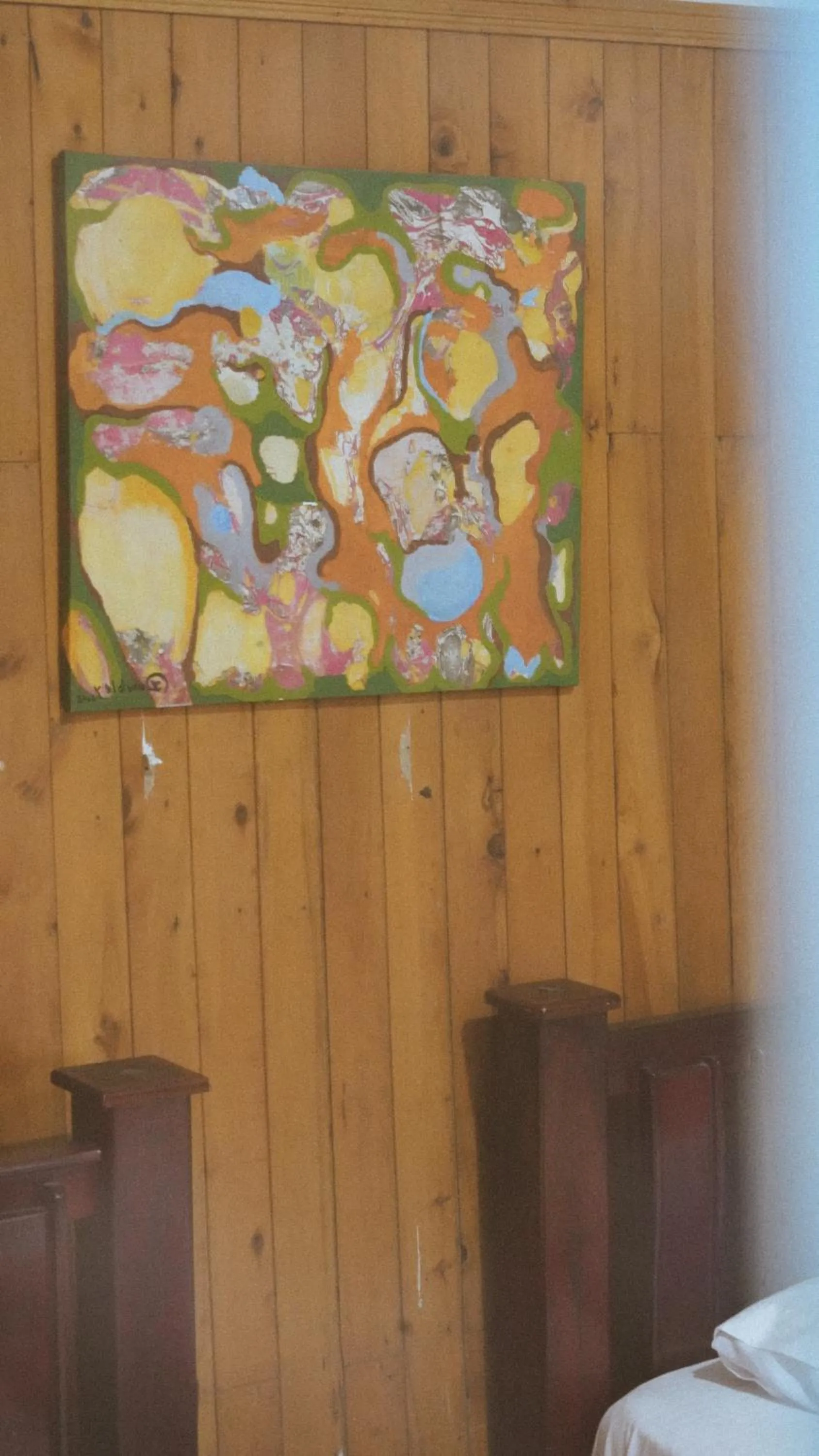 Decorative detail, Bed in Hostal Luna Llena Getsemaní