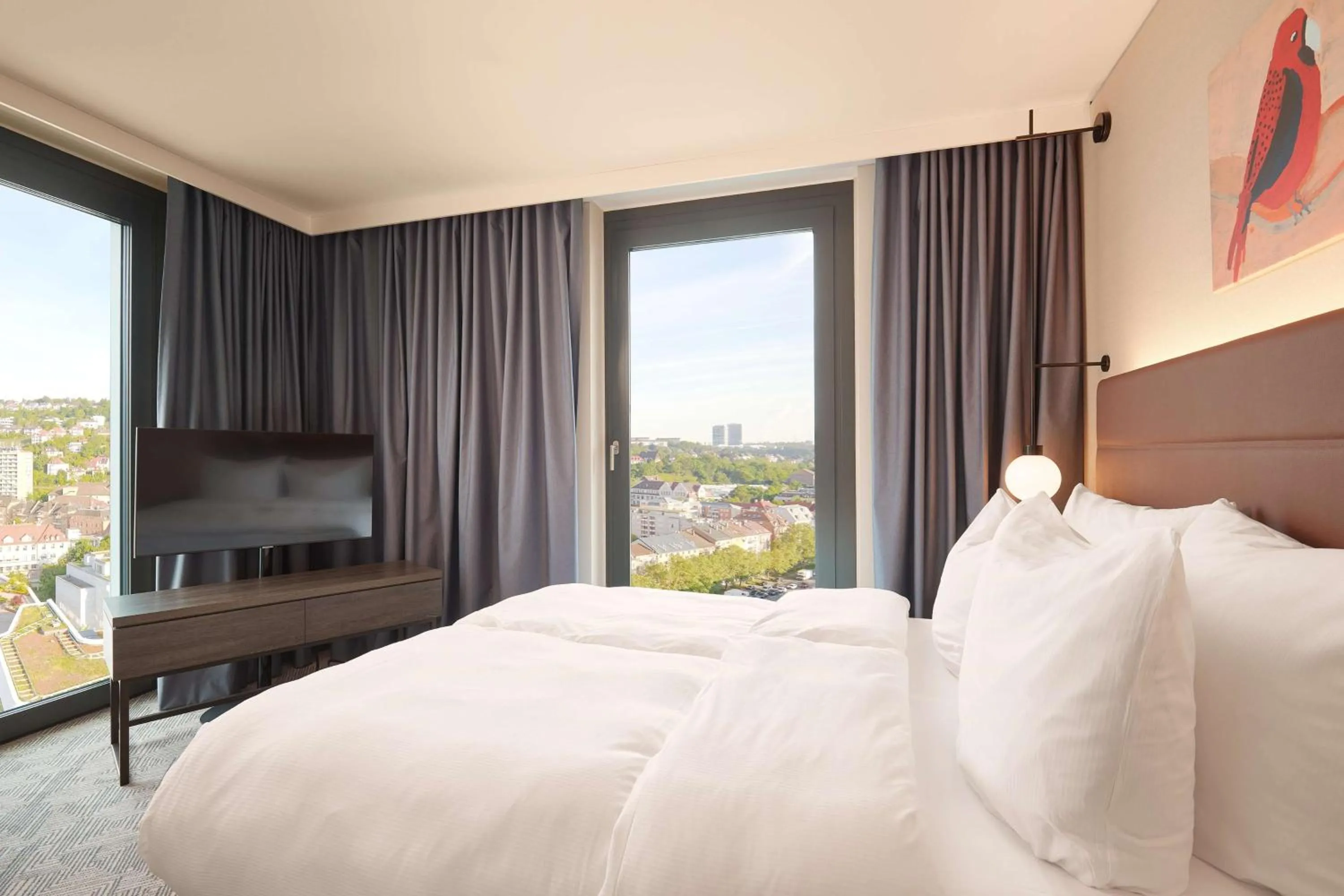 Bedroom, Bed in Adina Apartment Hotel Stuttgart