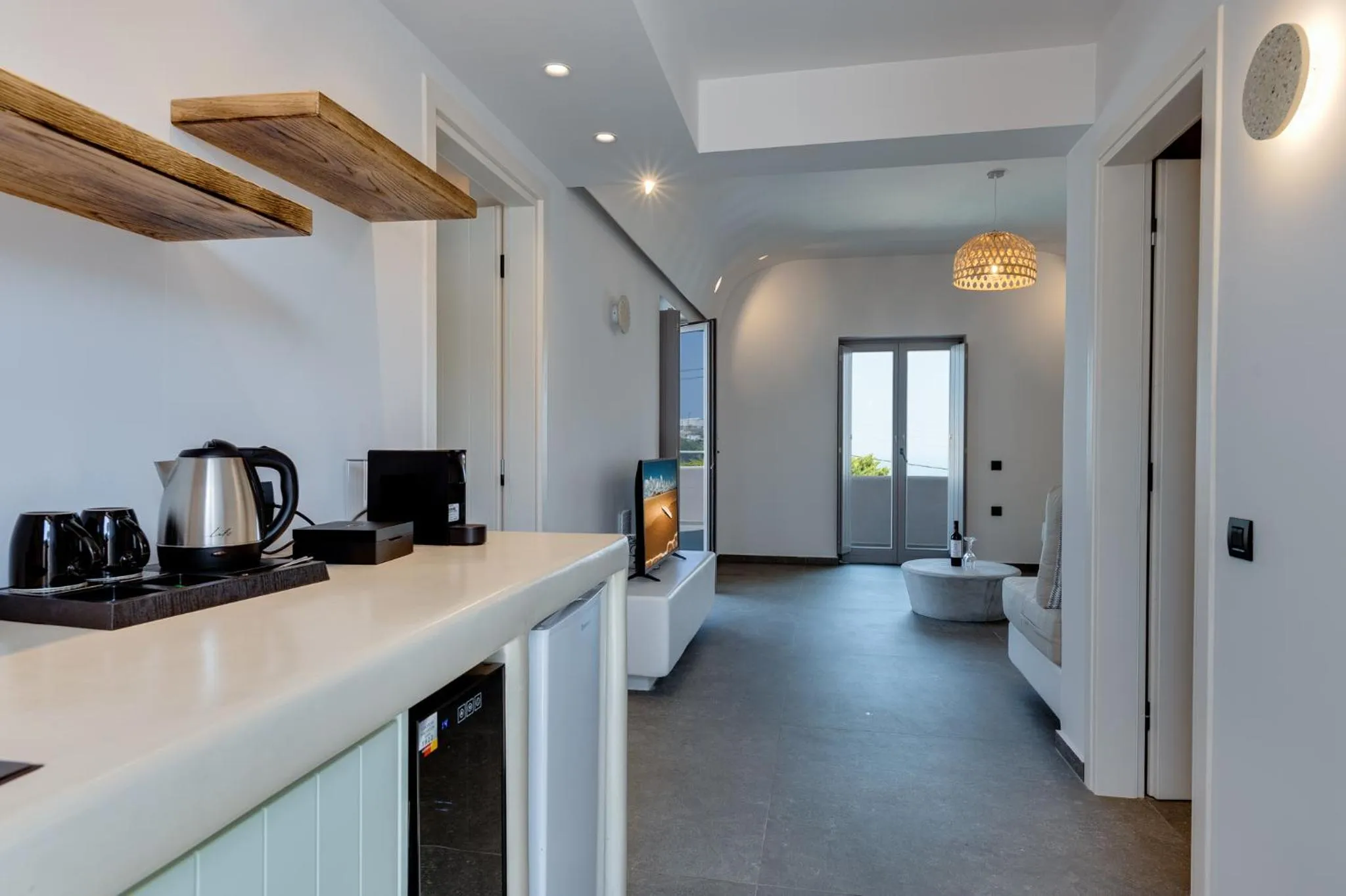 Kitchen or kitchenette in Elements Cozy Suites Pyrgos