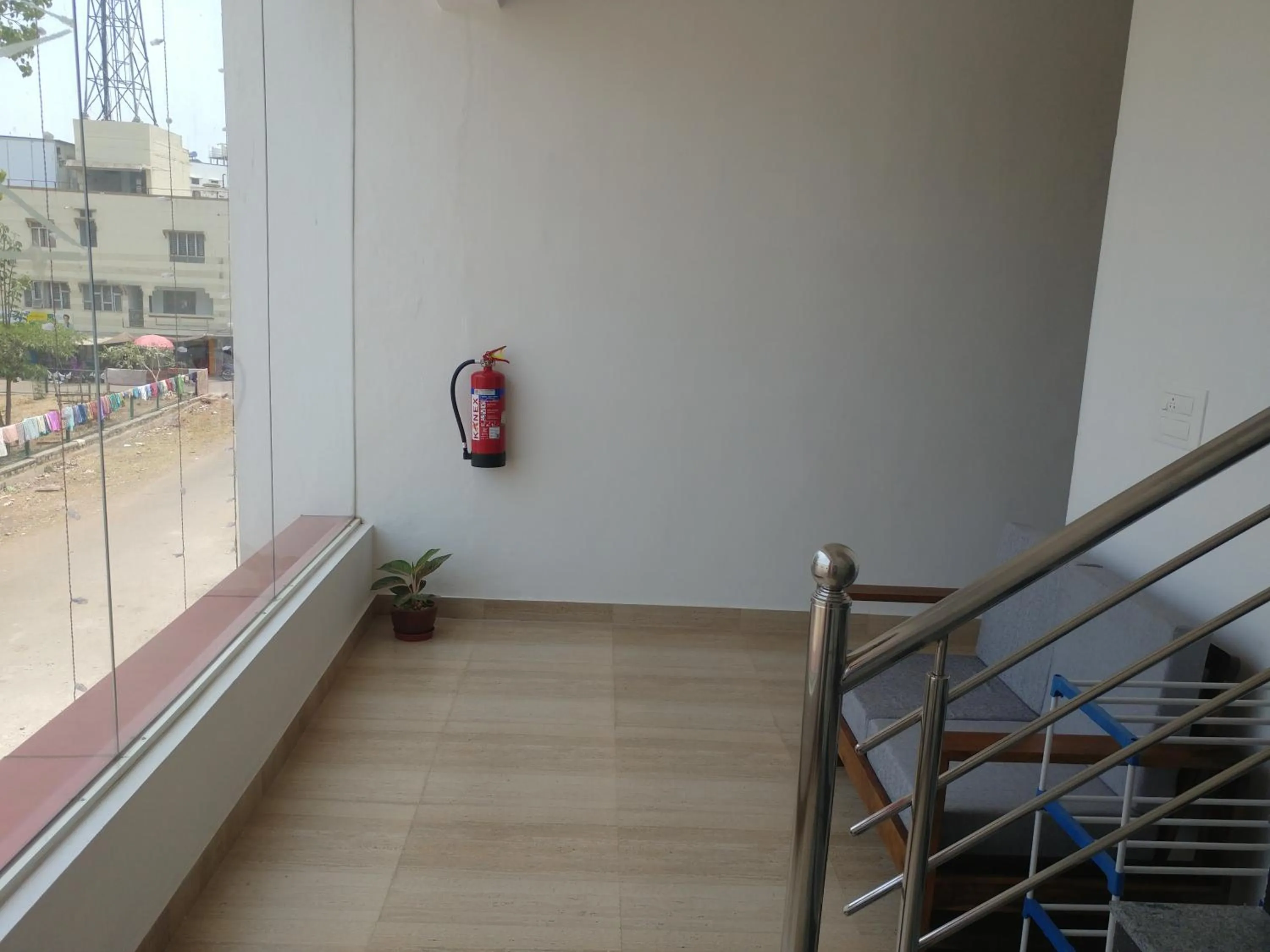 Quiet street view in Sai Inn Mysore