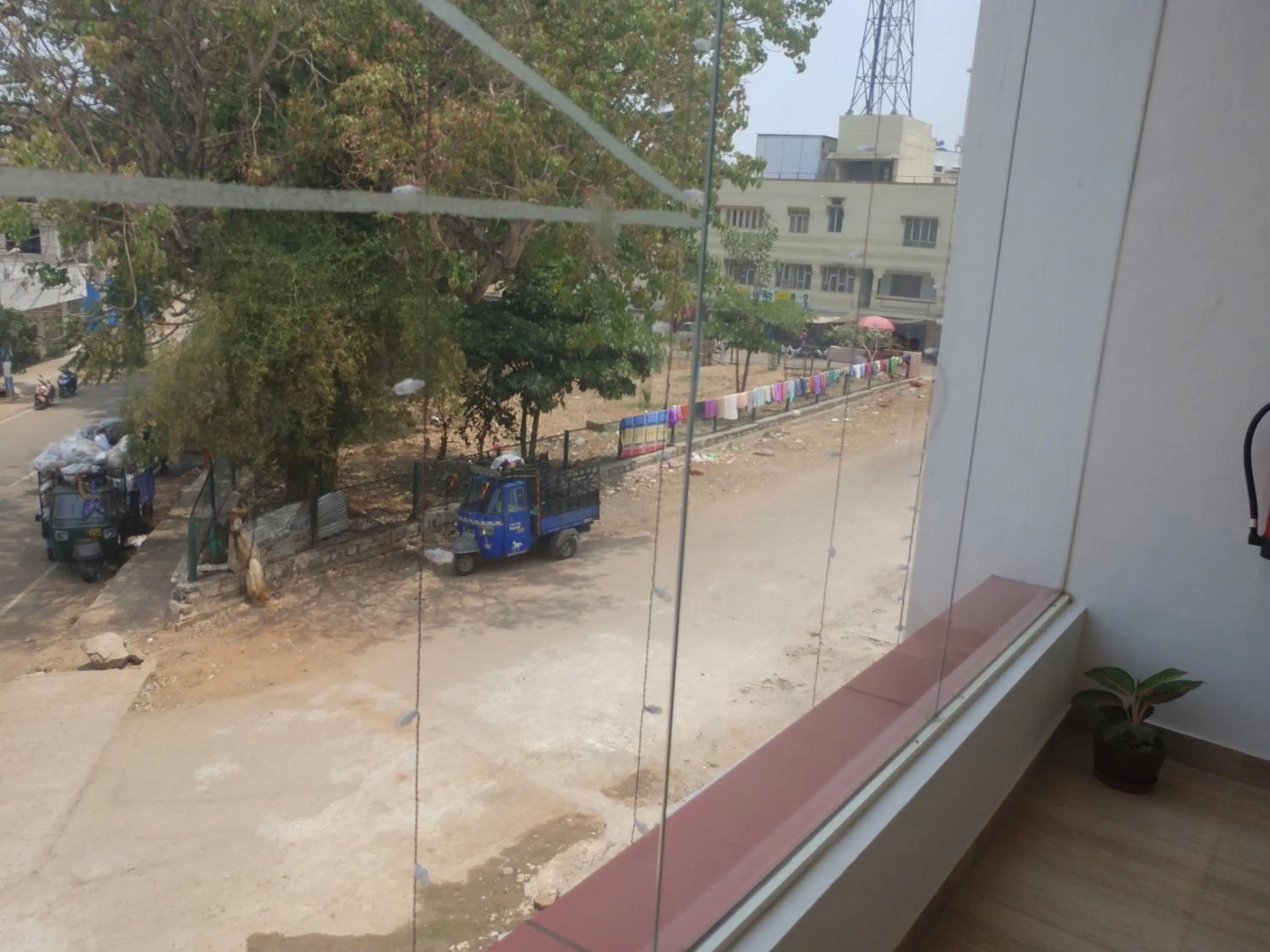 Quiet street view in Sai Inn Mysore