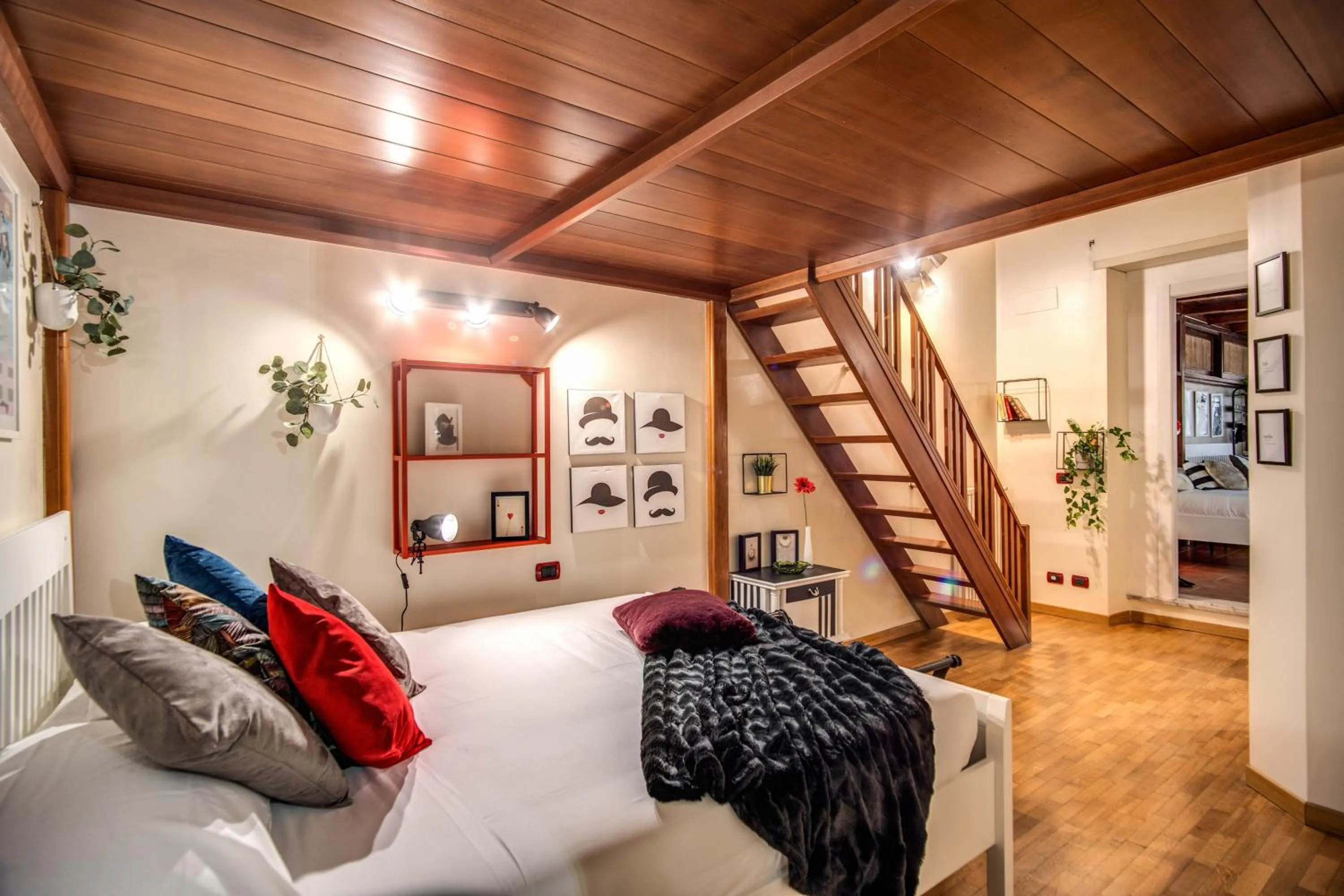 Seating area, Bed in Gianicolo Miracle Suite