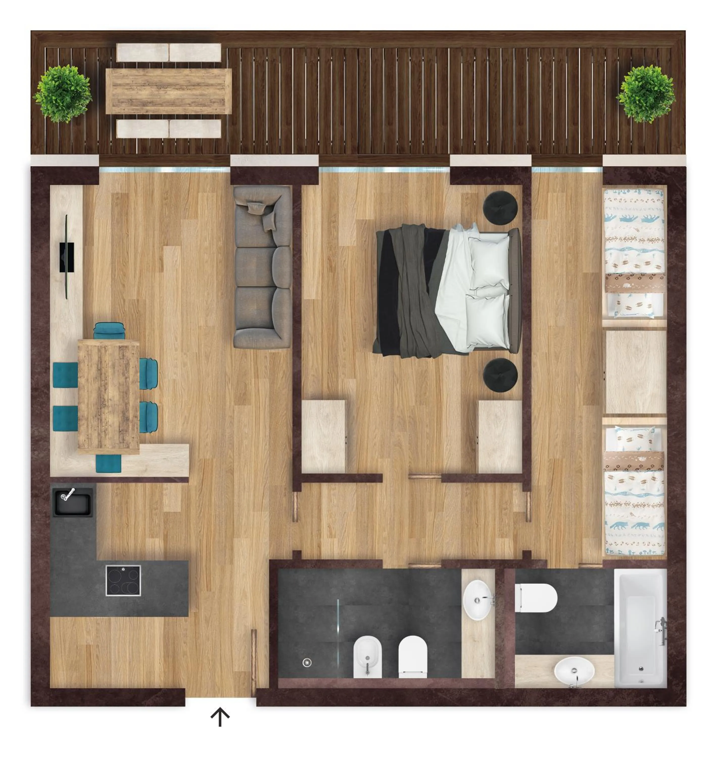 Floor plan in Movi Family Apart-Hotel ****s