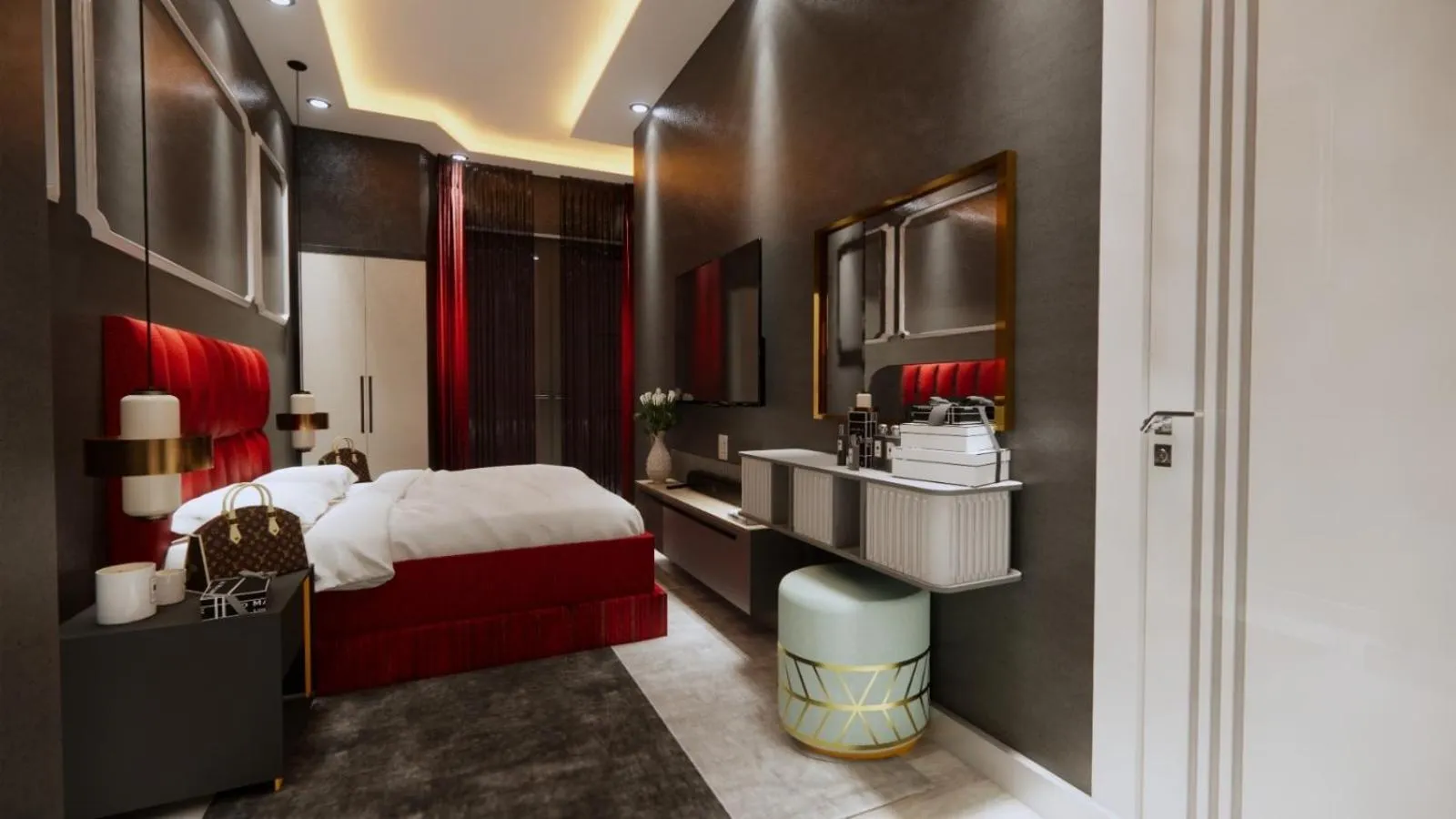 Bed in iNALENS AİRPORT HOTEL