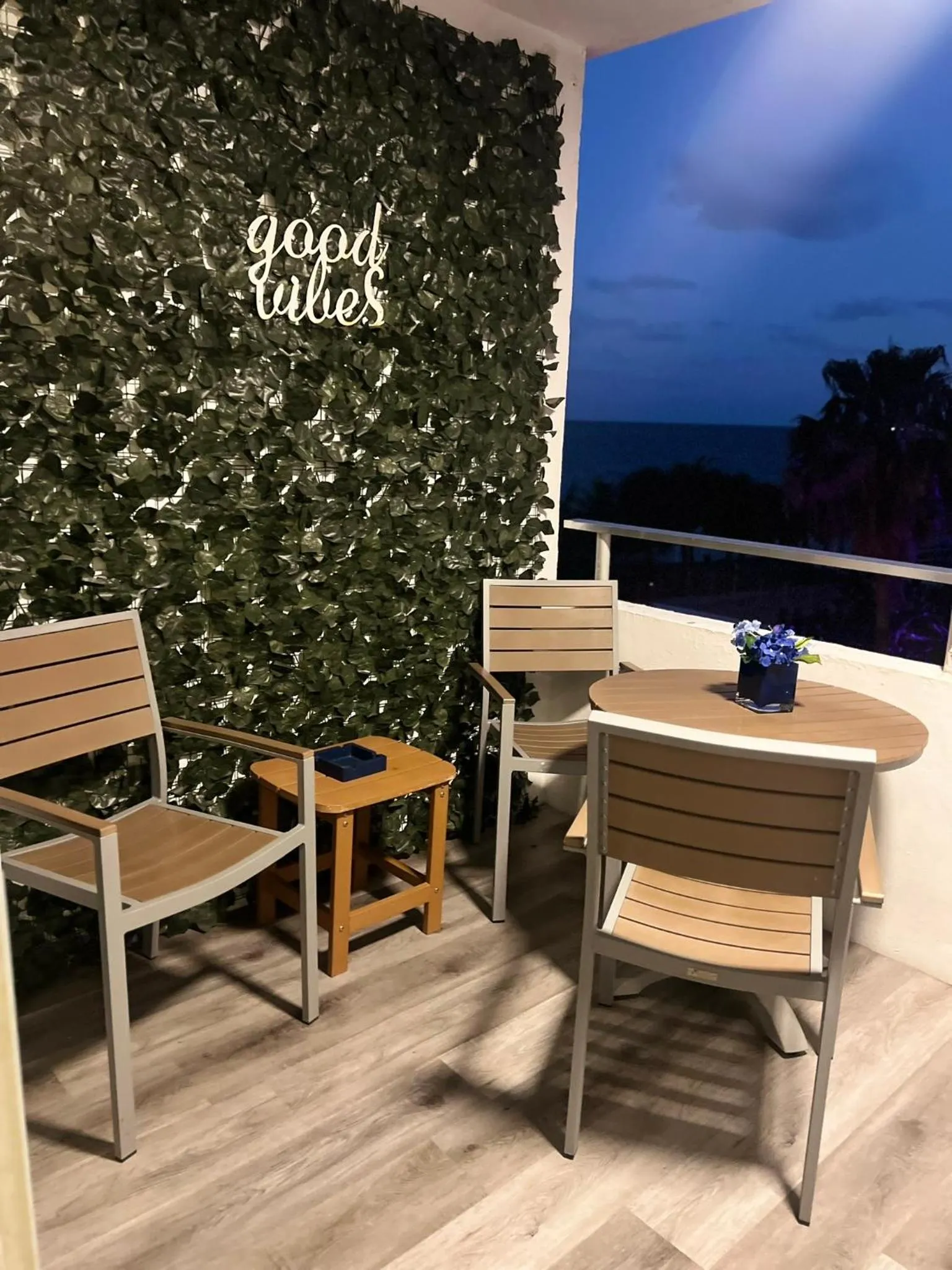 Patio in Ocean Manor Tiki Sunset Retreat