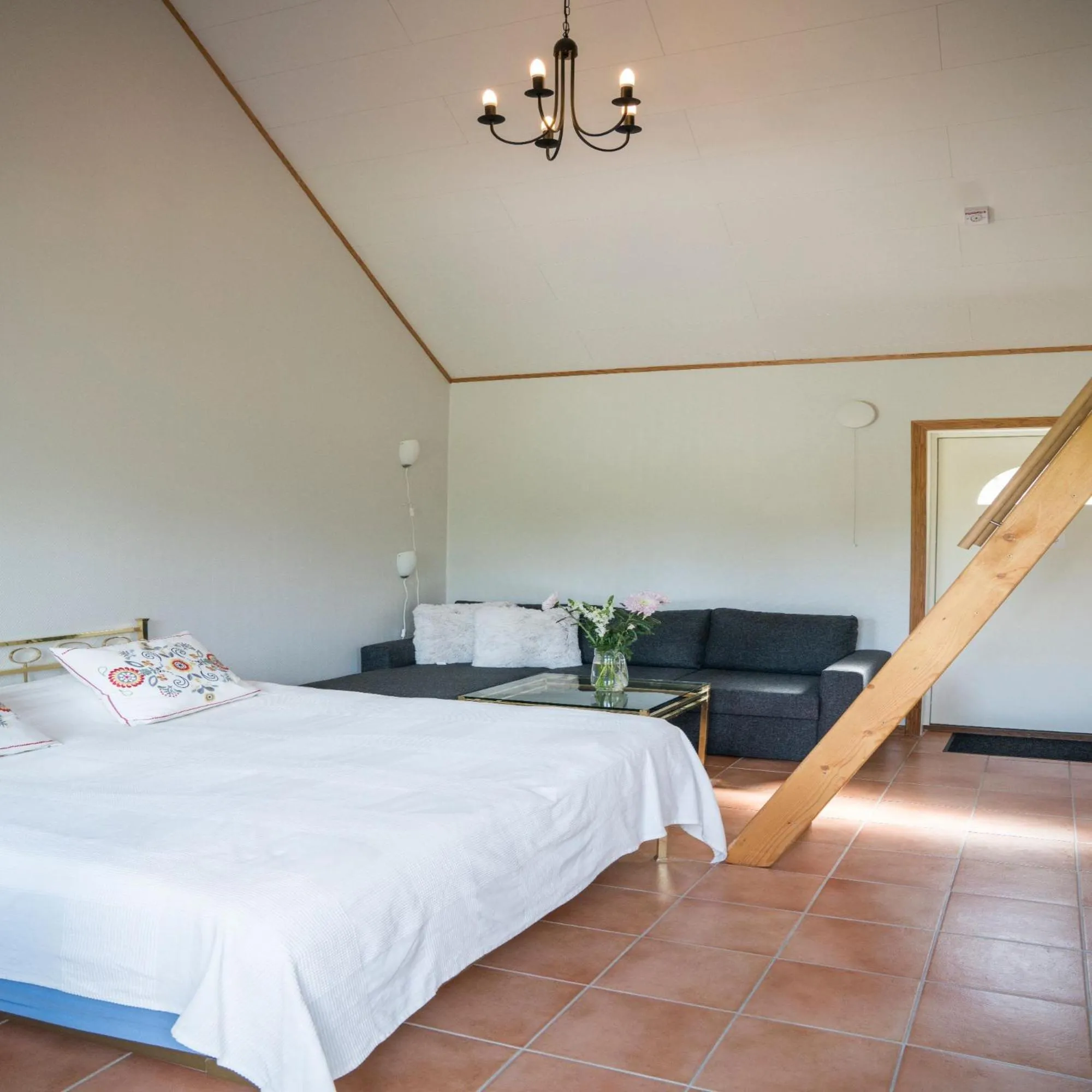 Bed in Solstickan Hotell & Vandrarhem