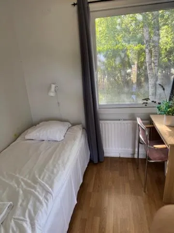 Bed in Solstickan Hotell & Vandrarhem