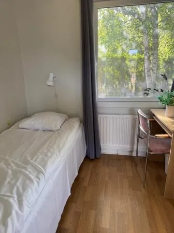 Bed in Solstickan Hotell & Vandrarhem