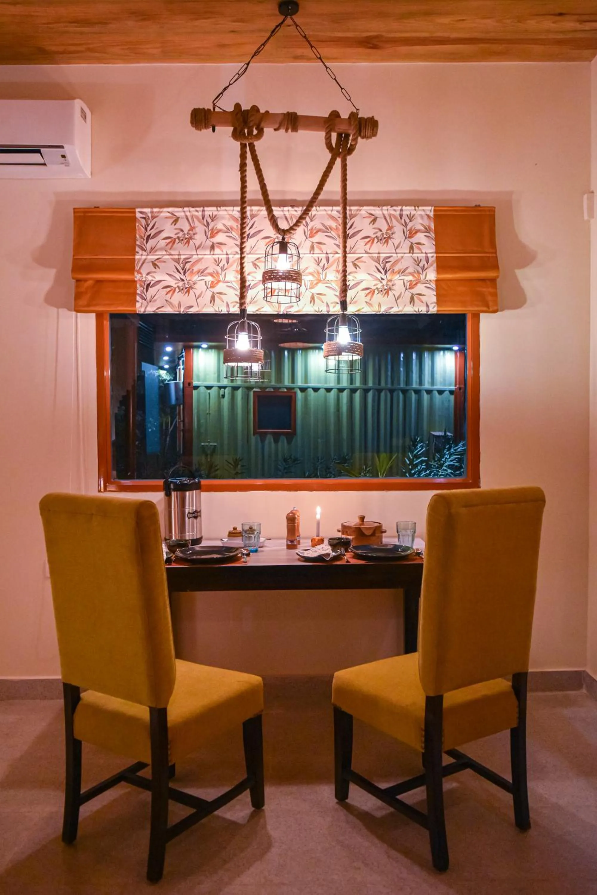 Seating area in Tree of Life Ecotainers Agra