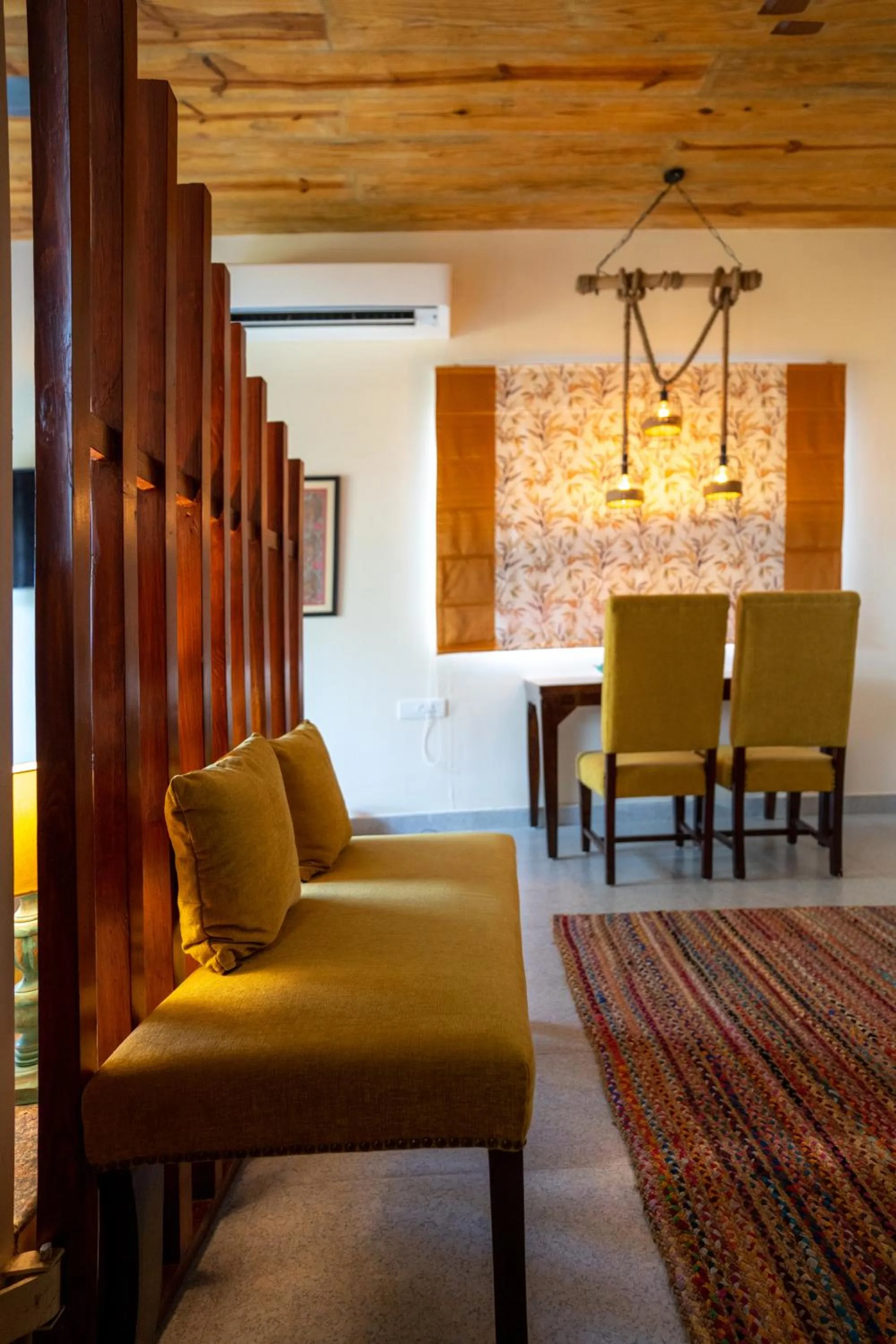 Seating area in Tree of Life Ecotainers Agra