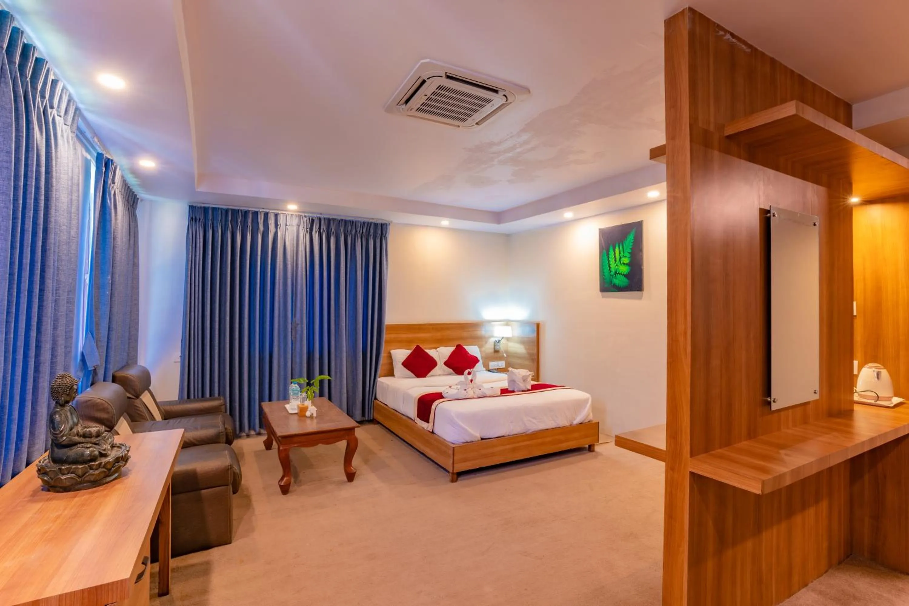 Bed in Siddhartha Resort, Chisapani