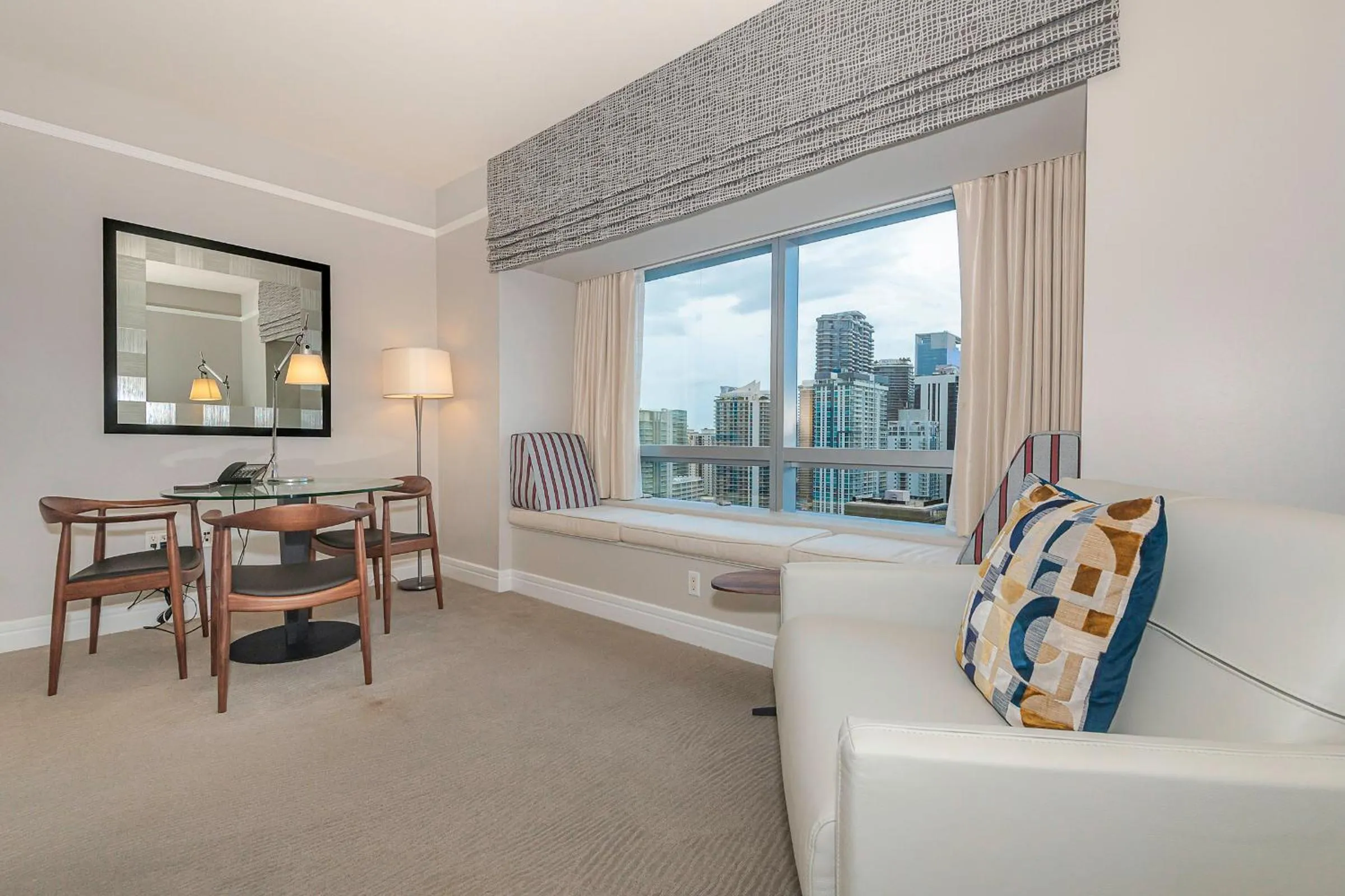 Seating area in 2 Bedroom OR King Studio Suites Four Seasons Hotel Miami Free Wi-Fi & Free Parking